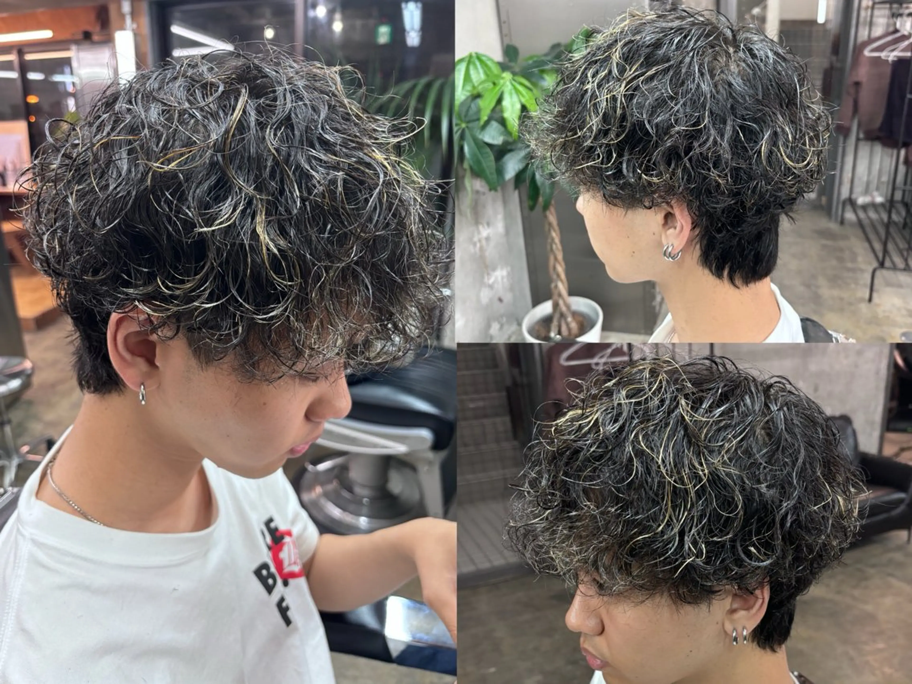 パーマ メンズ マッシュ メンズパーマ メンズショート スパイキーショート 波巻きパーマ ヘアカラー 土岐 仁/メンズ専門 パーマ特化美容師🌀のヘアスタイル