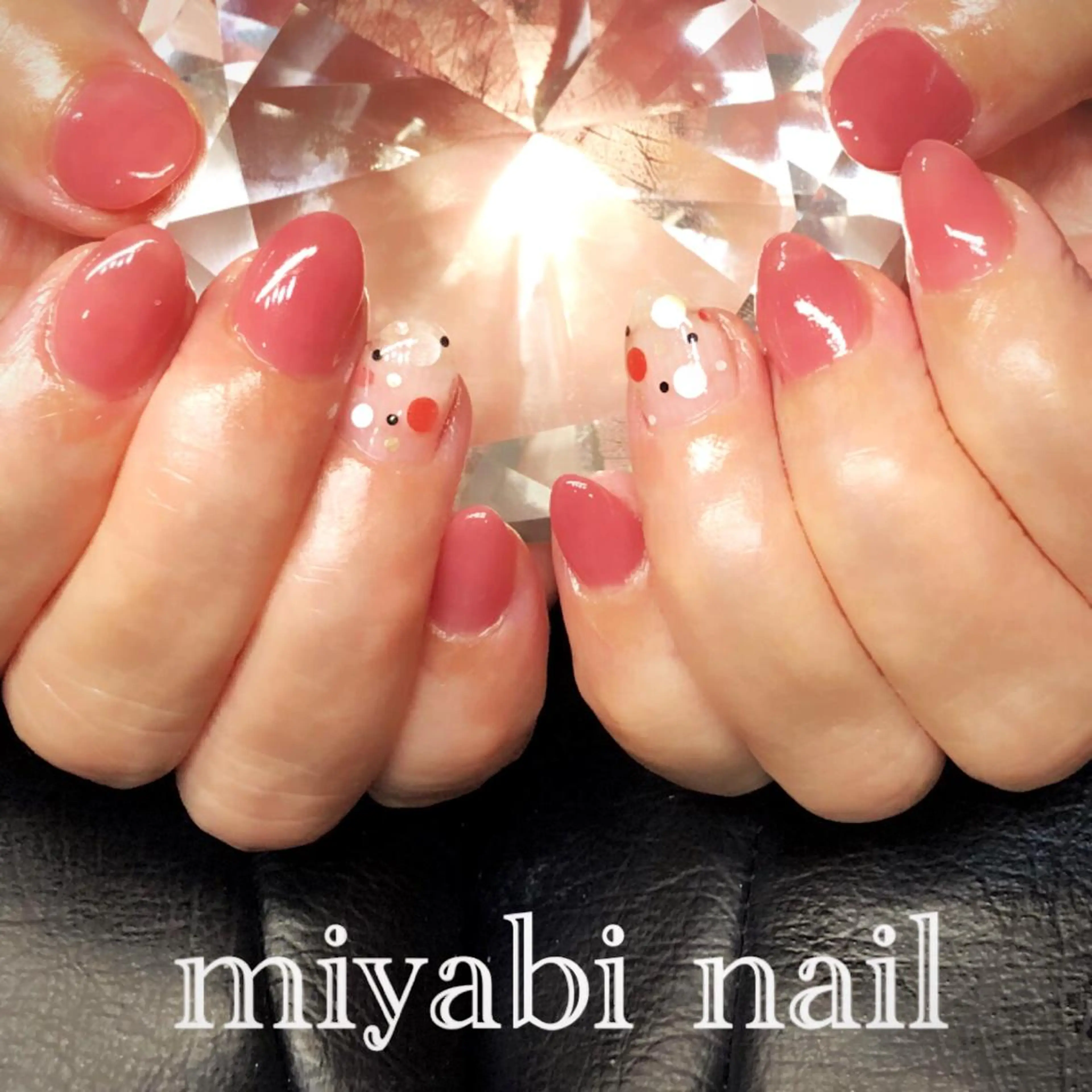 ネイル ショートネイル ハンドネイル miyabi nail 桂川駅近くのネイルデザイン