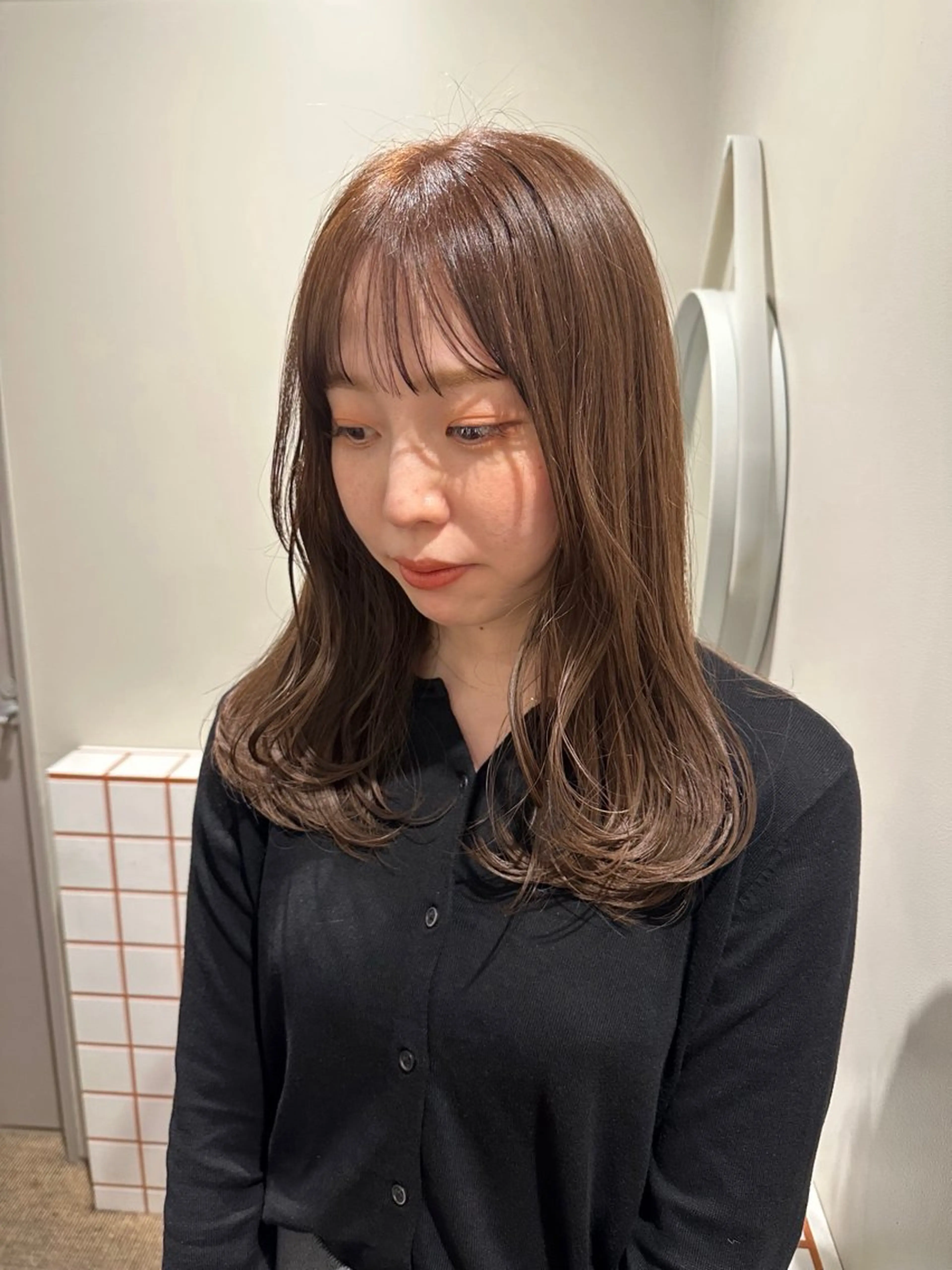 ロング カラー カット ヘアカラー トリートメント hibiki/セット /透明感カラーのヘアスタイル