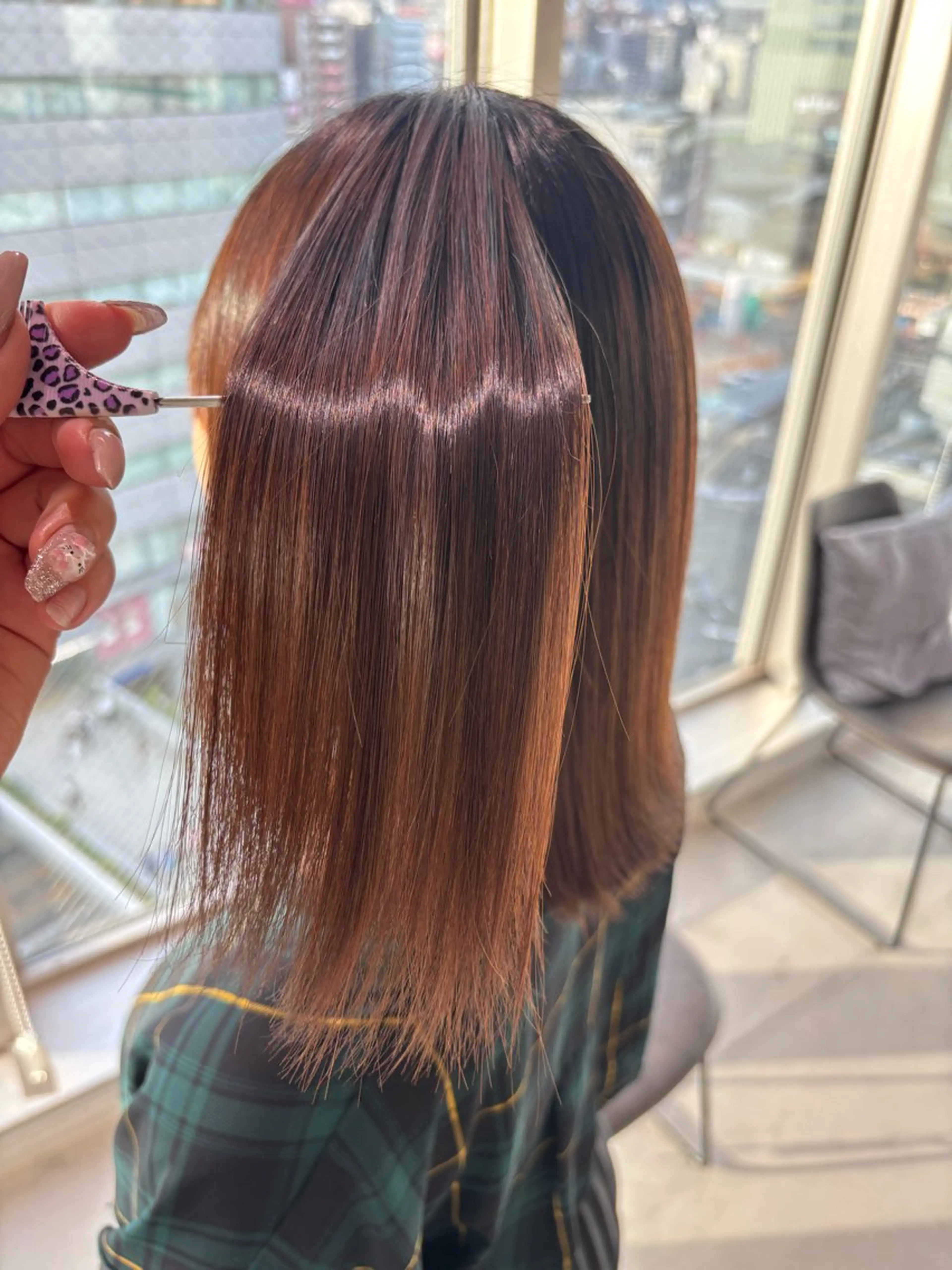 ミディアム カット 縮毛矯正 トリートメント EIGHT ／SHU🩶のヘアスタイル