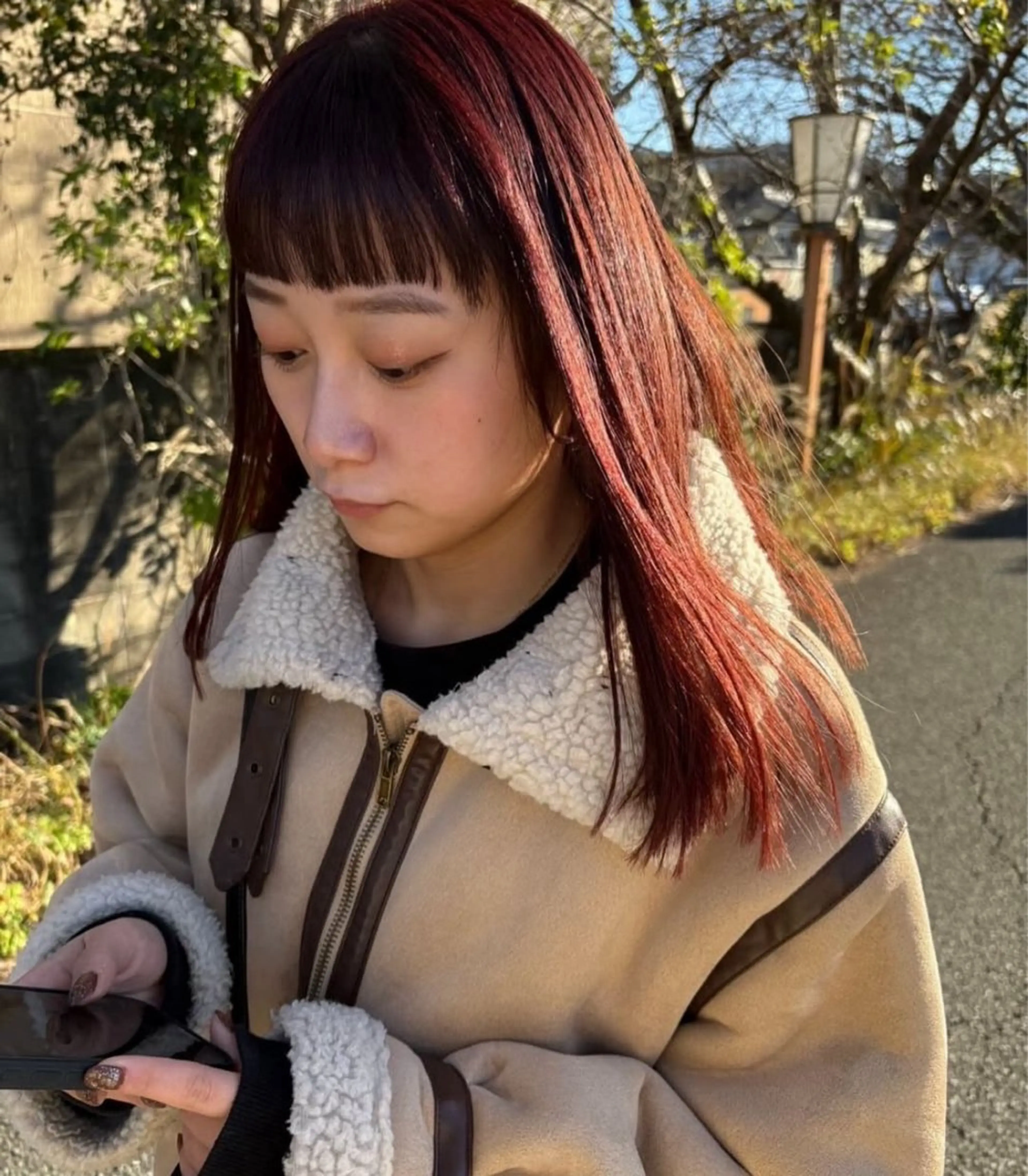 ミディアム オン眉 ヘアディテール本山フォレスト所属・佐藤 爽香のヘアスタイル