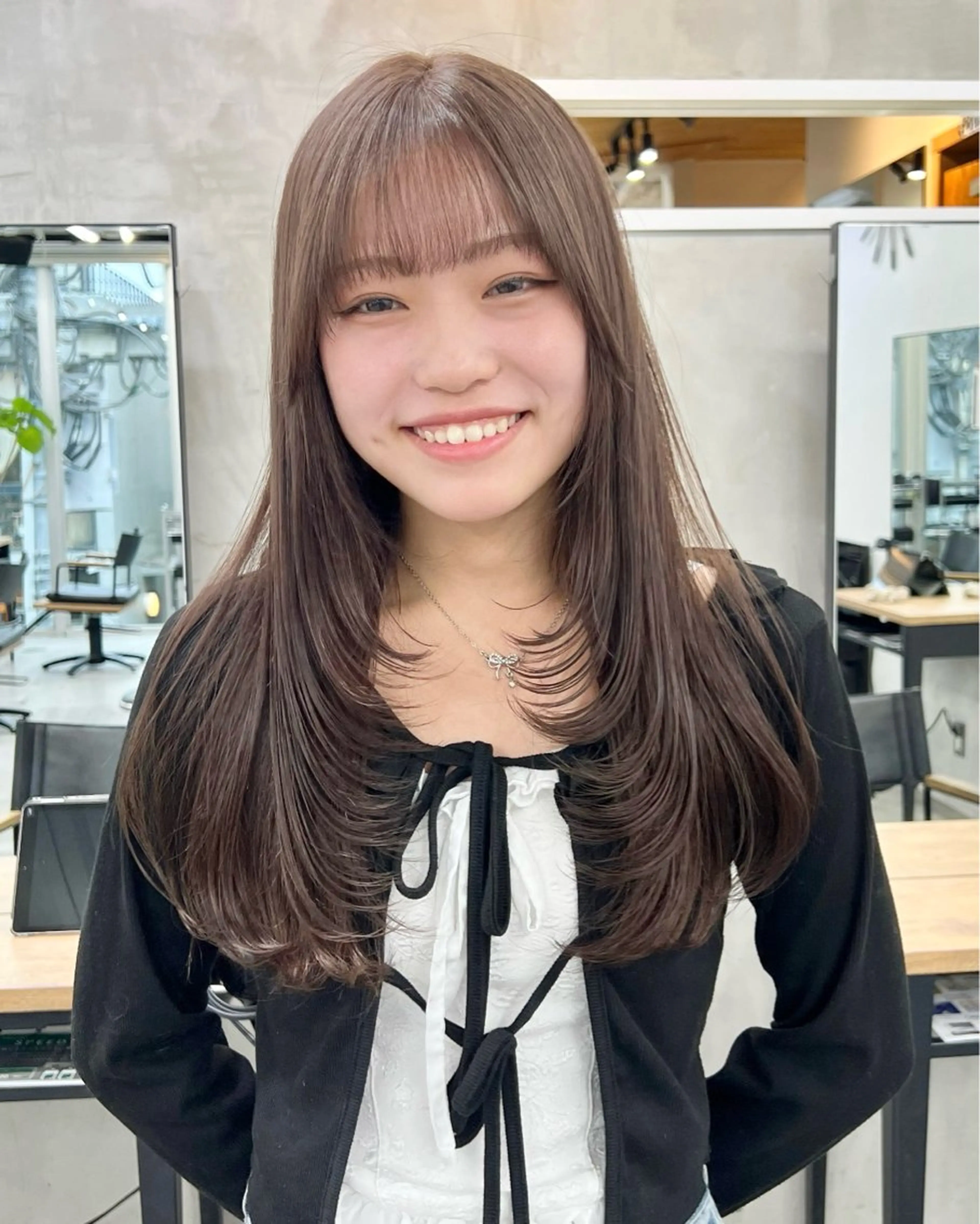ロング ヘアカラー 暖色カラー/レイヤー カット☁️MEI☁️のヘアスタイル