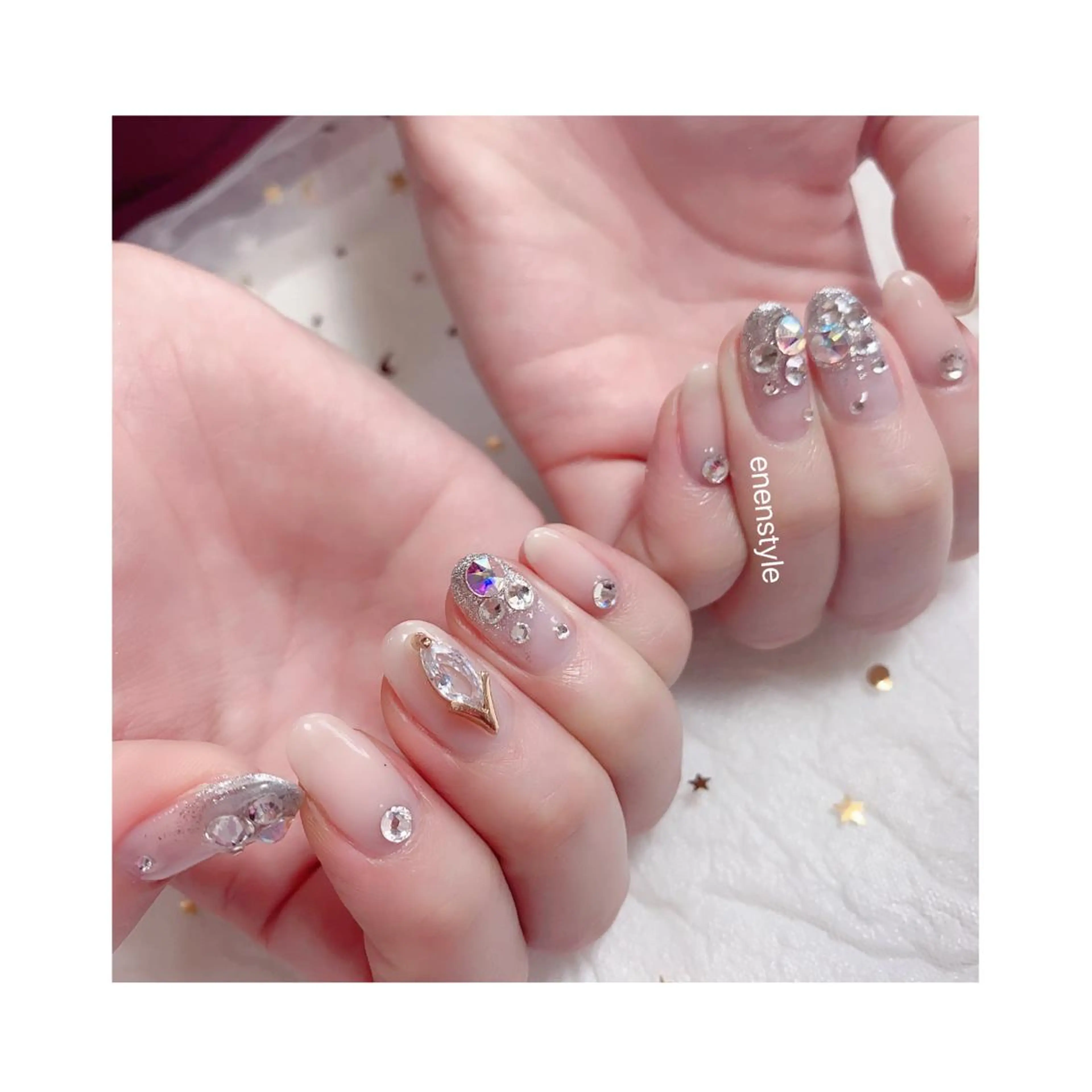 ショート ネイル ジェルネイル ニュアンスネイル オフィスネイル ワンカラーネイル パラジェル ハンドネイル 👑enen style👑のネイルデザイン