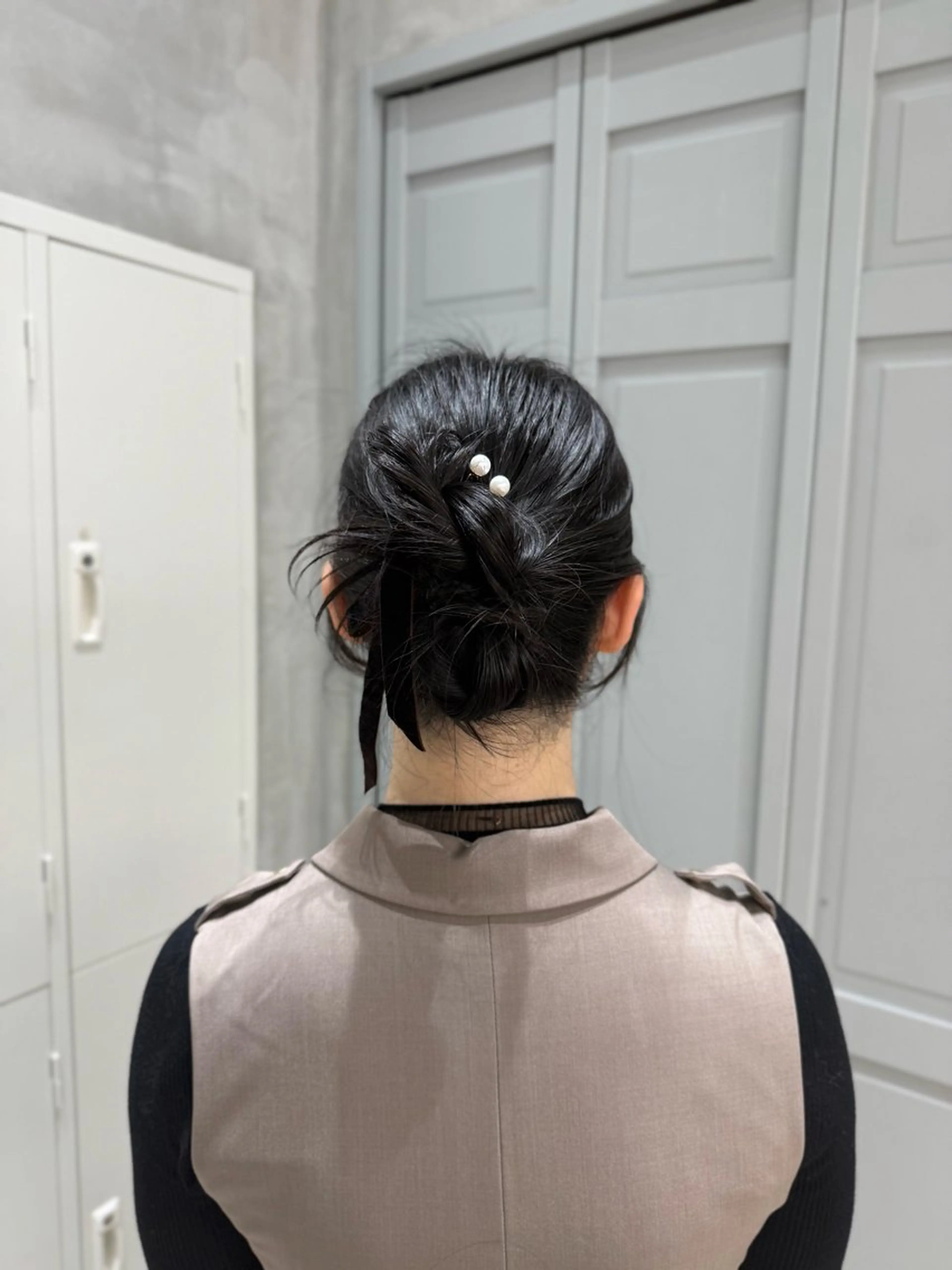 ミディアム ヘアアレンジ ヘアセット 似合わせカラー/ヘア セット💐本多恵美のヘアスタイル