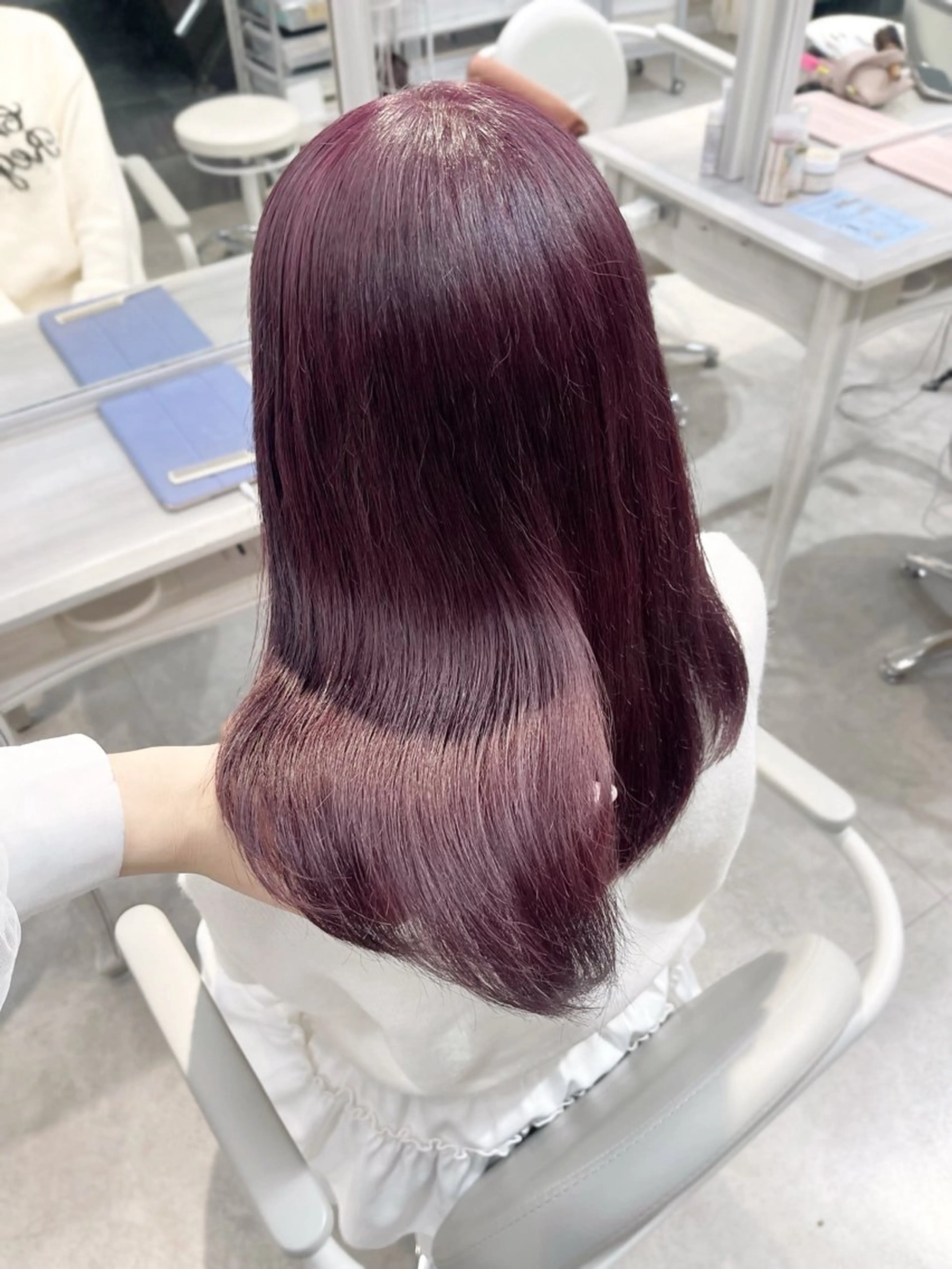 セミロング カラー ヘアカラー cache  cache 用賀所属・🍓艶モテ暖色カラー 🎀mayu🍓のヘアスタイル