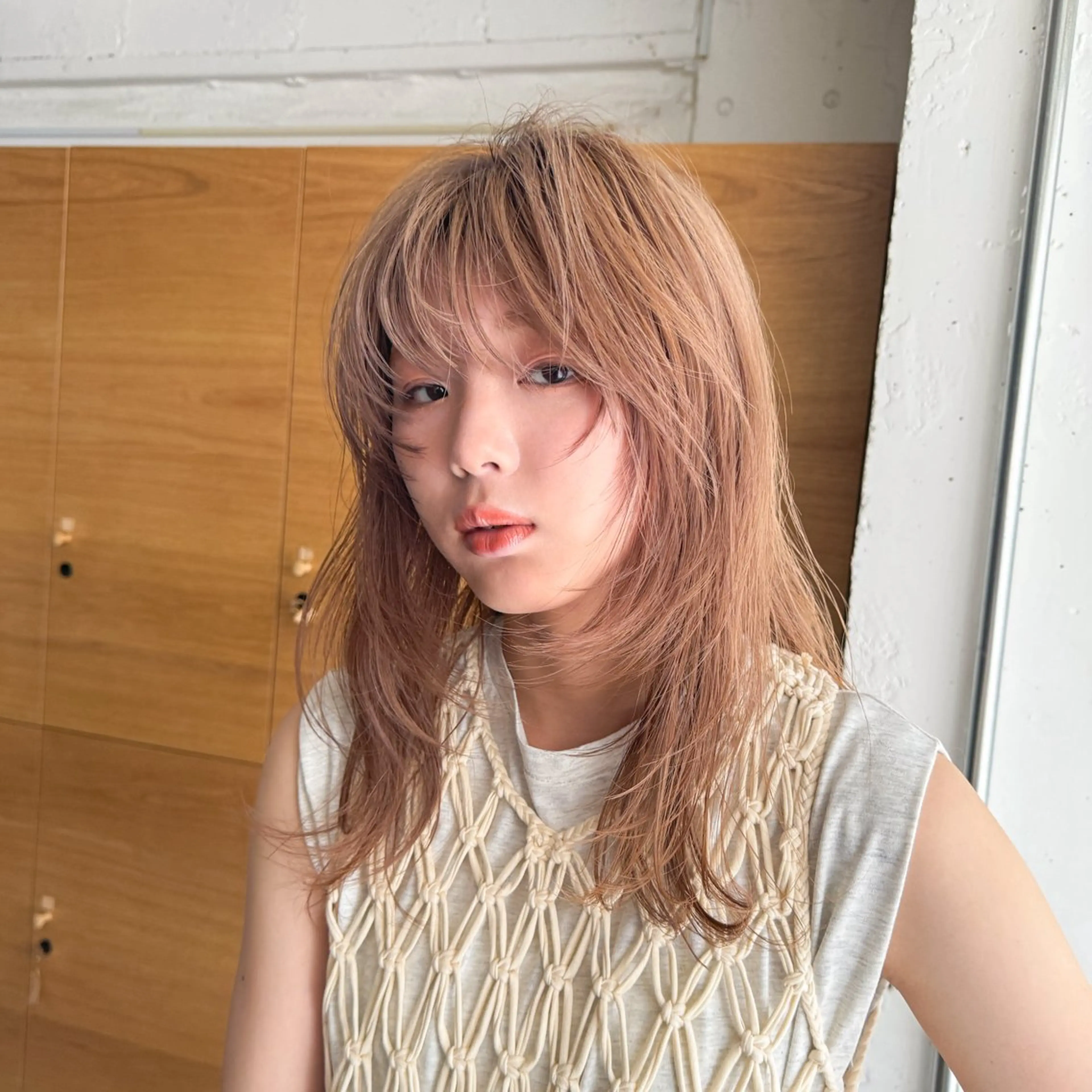 ロング カラー 奥村 紘のヘアスタイル