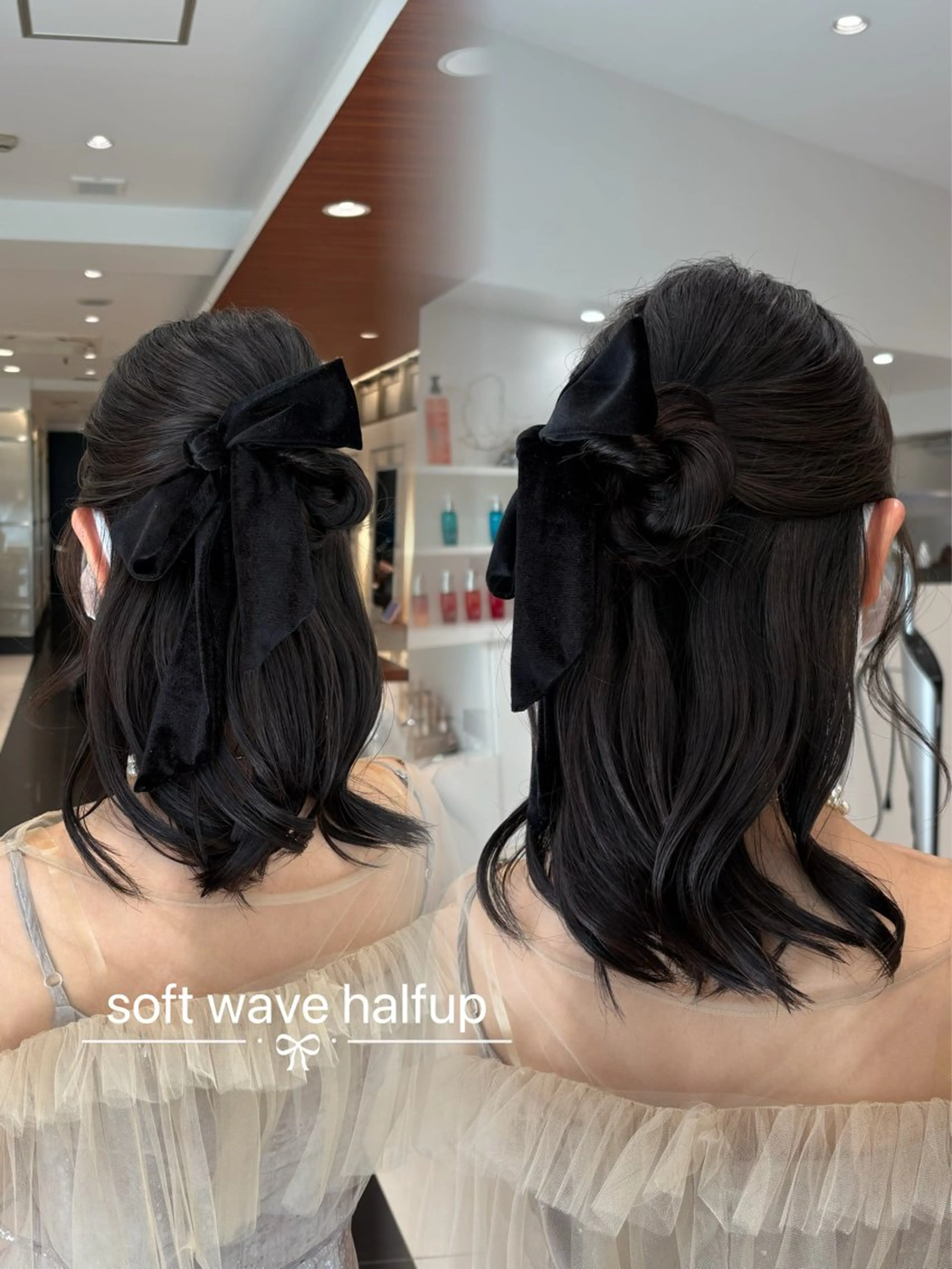 ヘアアレンジ ハーフアップ ヘアセット BiBi 藪 菜月のヘアスタイル
