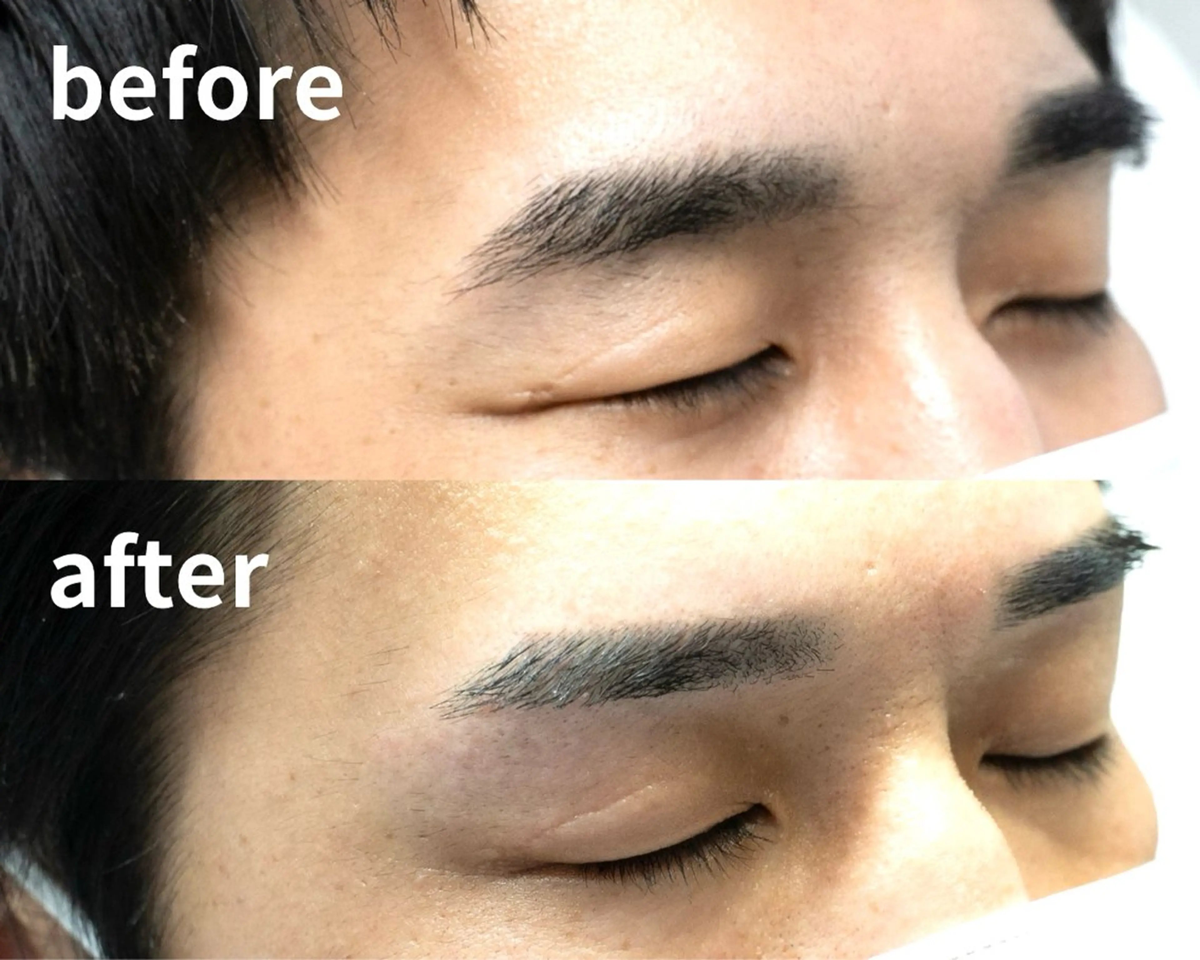 メンズ眉毛デザインwaxの写真