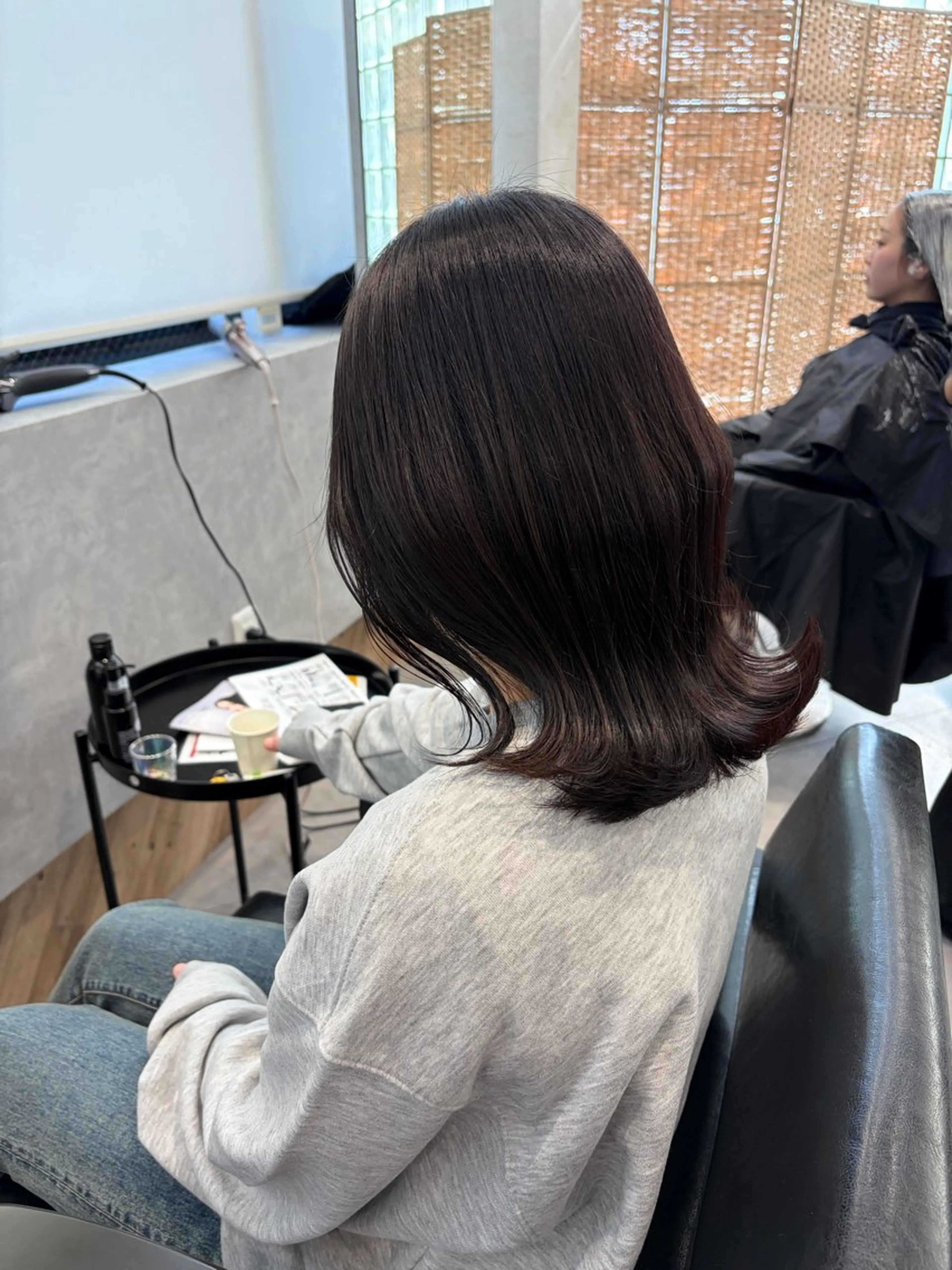 ミディアム ヘアカラー トリートメント 柴田樹/大人可愛い 艶髪カラー/髪質改善のヘアスタイル