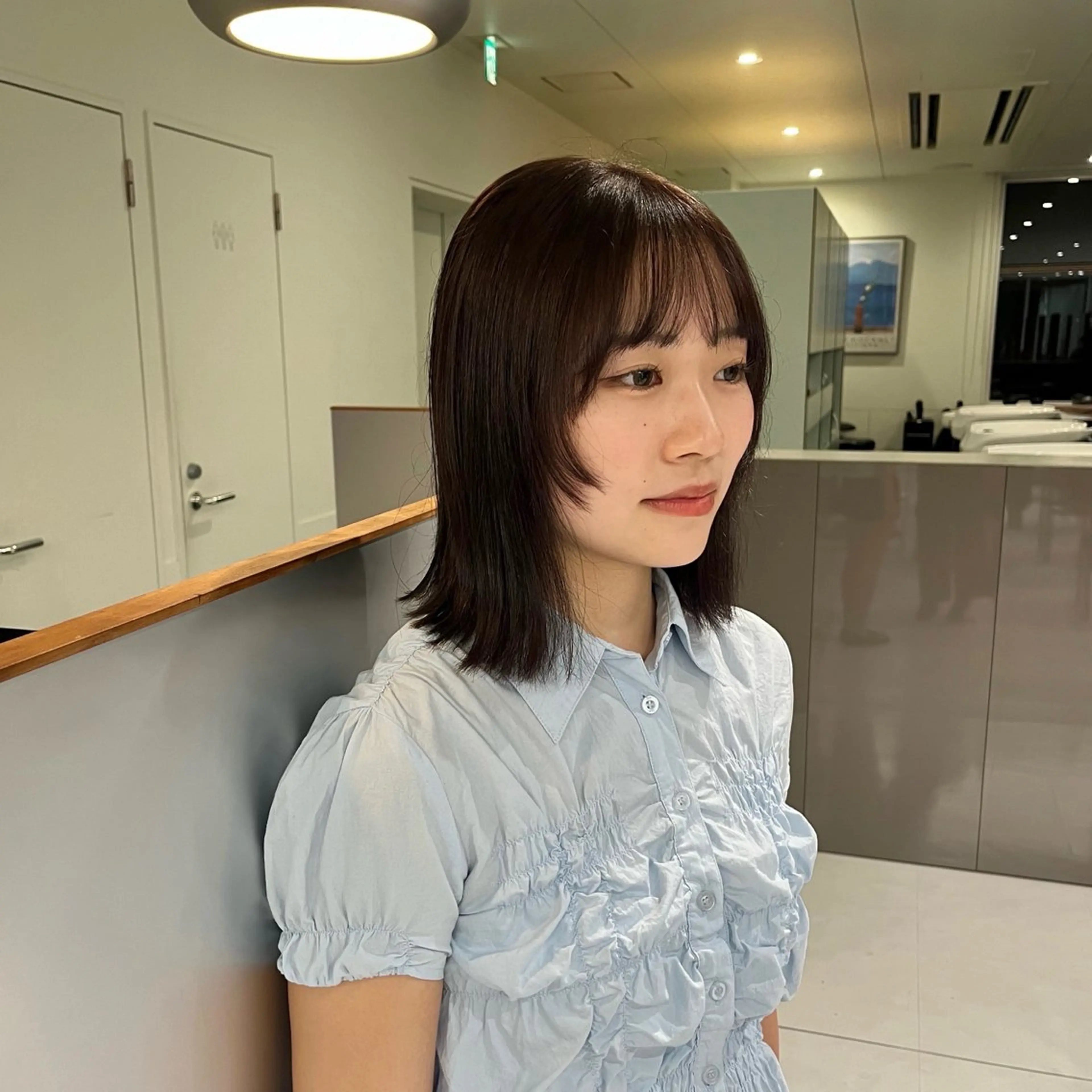 ミディアム カラー ベージュカラー ブリーチ 透明感カラー ダブルカラー カット ヘアカラー トリートメント 髪質改善カラー/ボブ 🌻Mutsumiのヘアスタイル