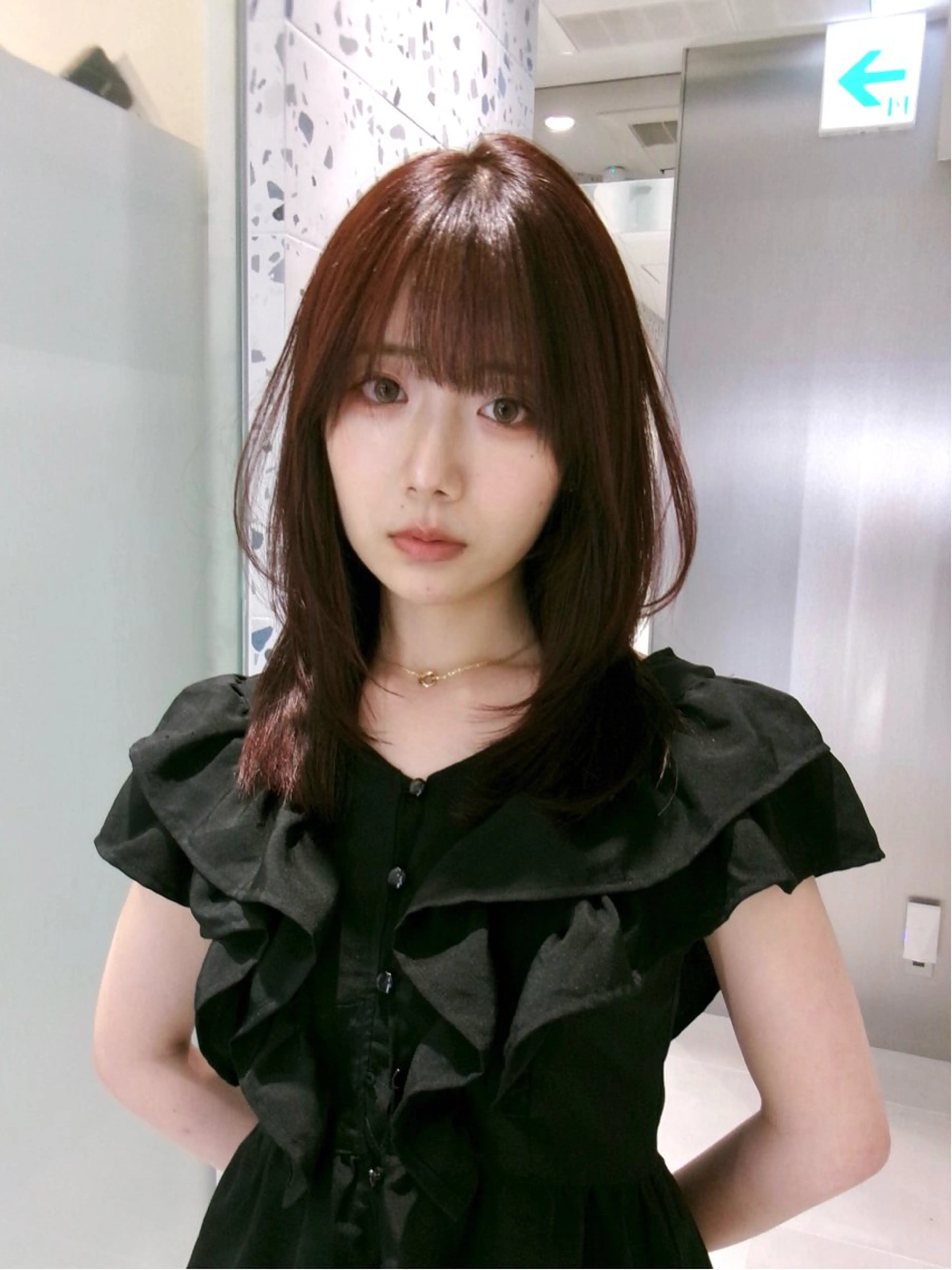 ミディアム カラー カット ヘアカラー トリートメント 矢野 晃平のヘアスタイル