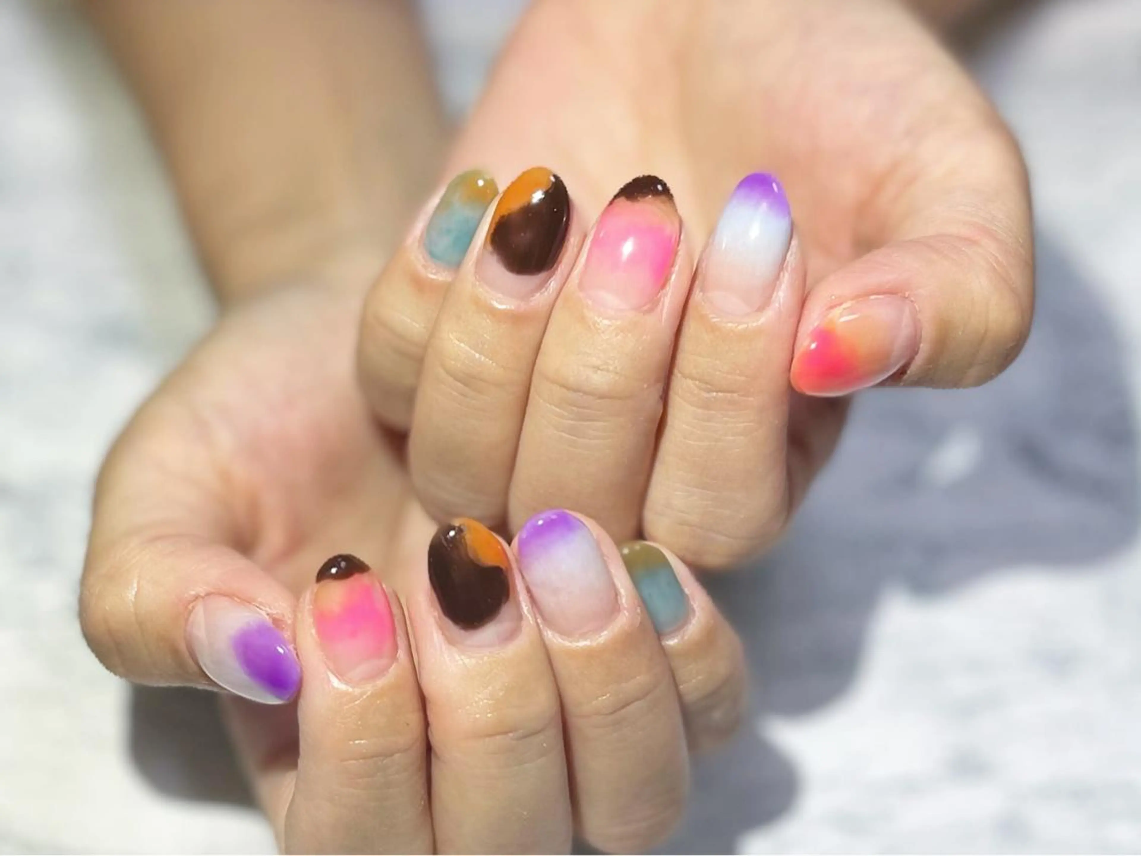 ネイル フットネイル ニュアンスネイル シンプルネイル 春ネイル 夏ネイル nail fufla ♡yamane♡のネイルデザイン