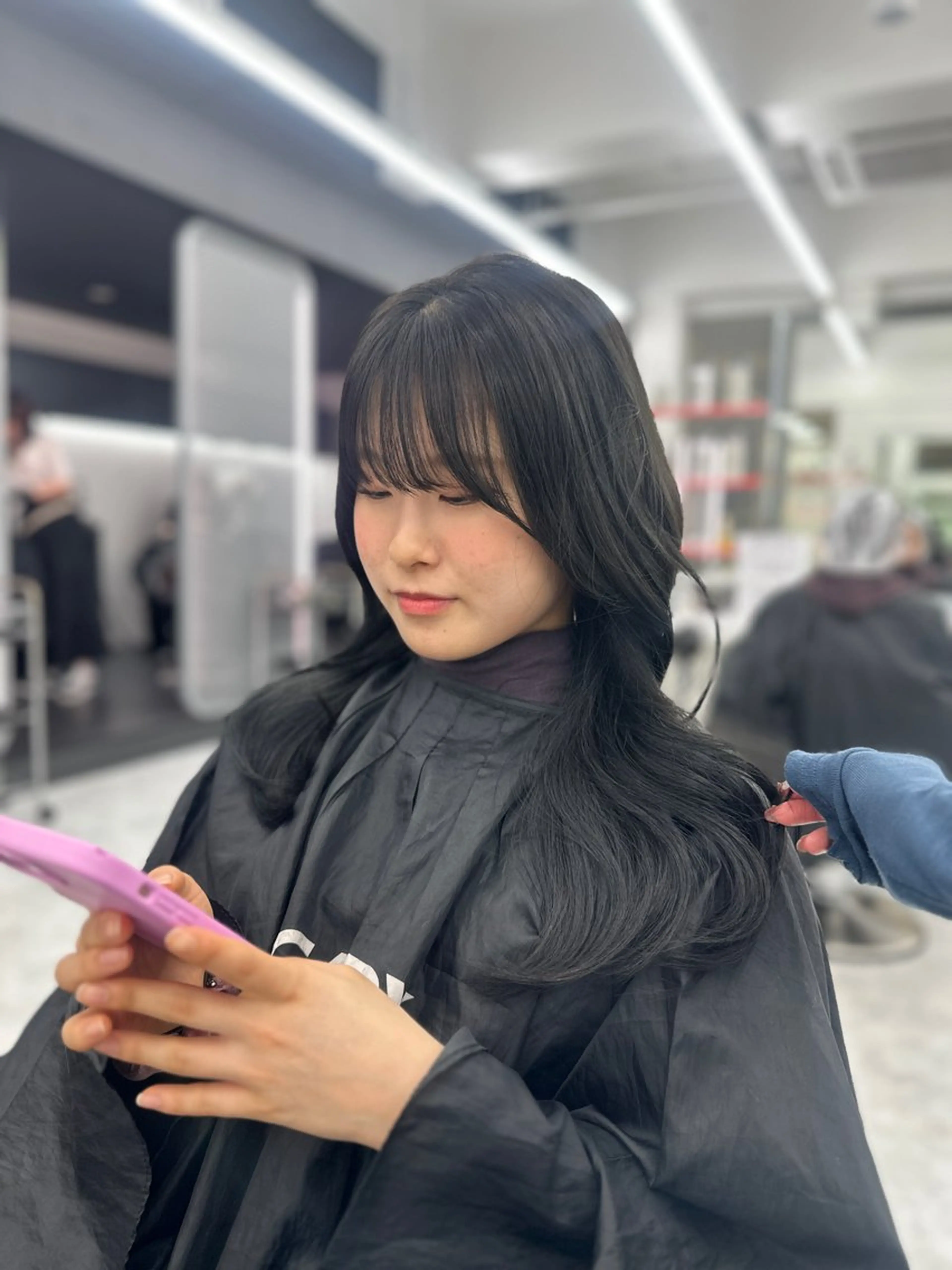 ロング カラー パーマ ヘアアレンジ メンズ キッズ ♥️韓国ヘア レイヤー♥️ゆりのヘアスタイル