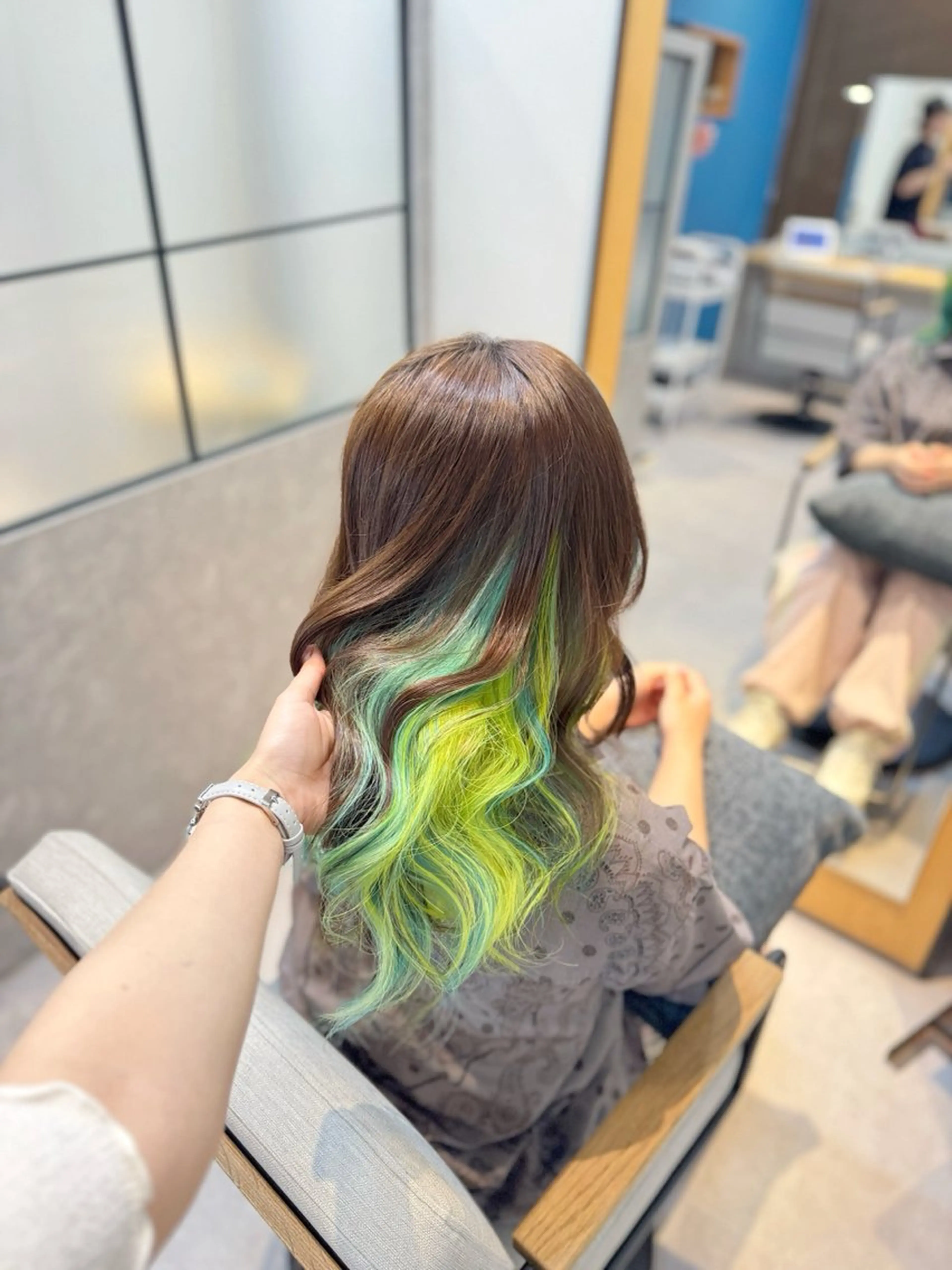 セミロング カラー ヘアカラー トリートメント 似合わせ/ブリーチ/ 透明感/sanamiのヘアスタイル