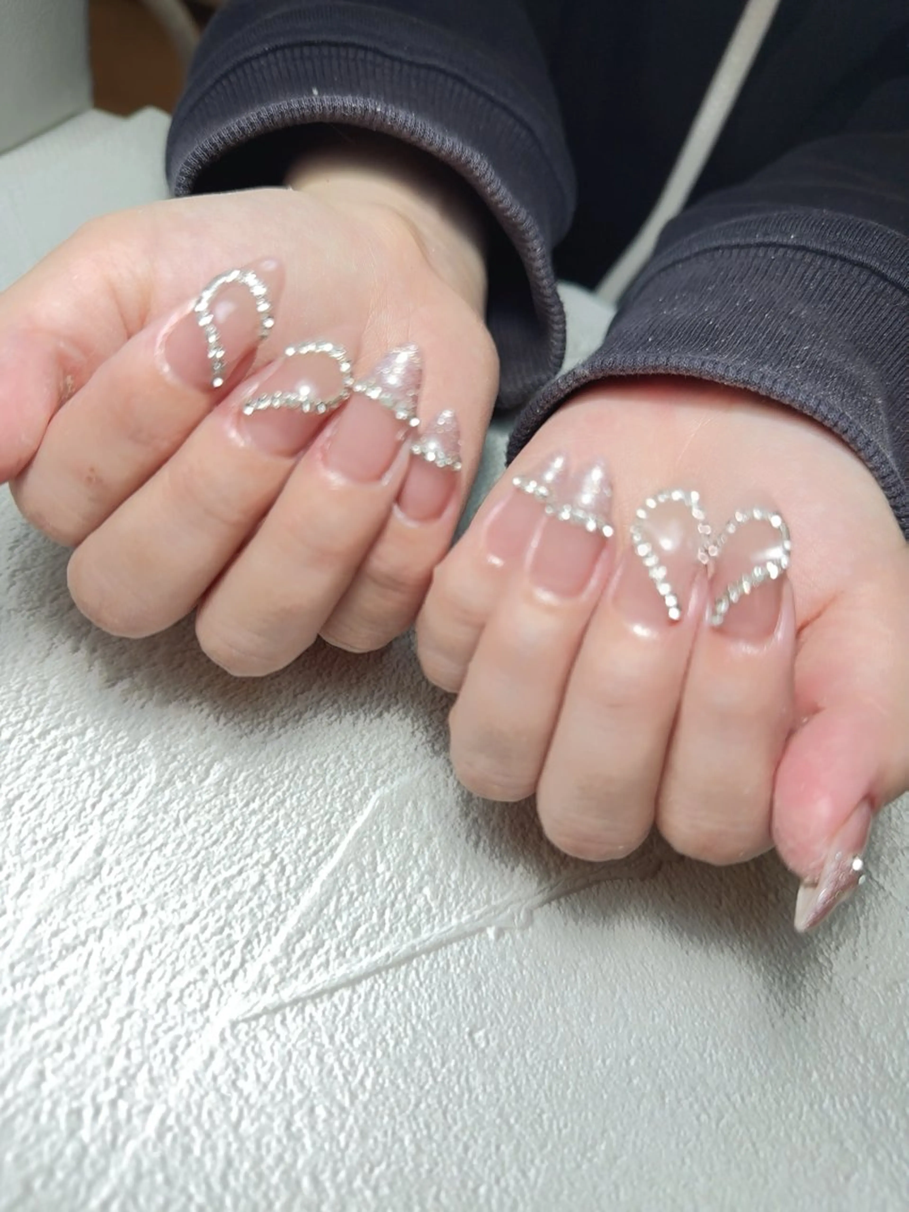 ネイル アートネイル ハート マグネットネイル 持ち込み ニュアンスネイル ハンドネイル Nailsalon Mimiy..♡のネイルデザイン