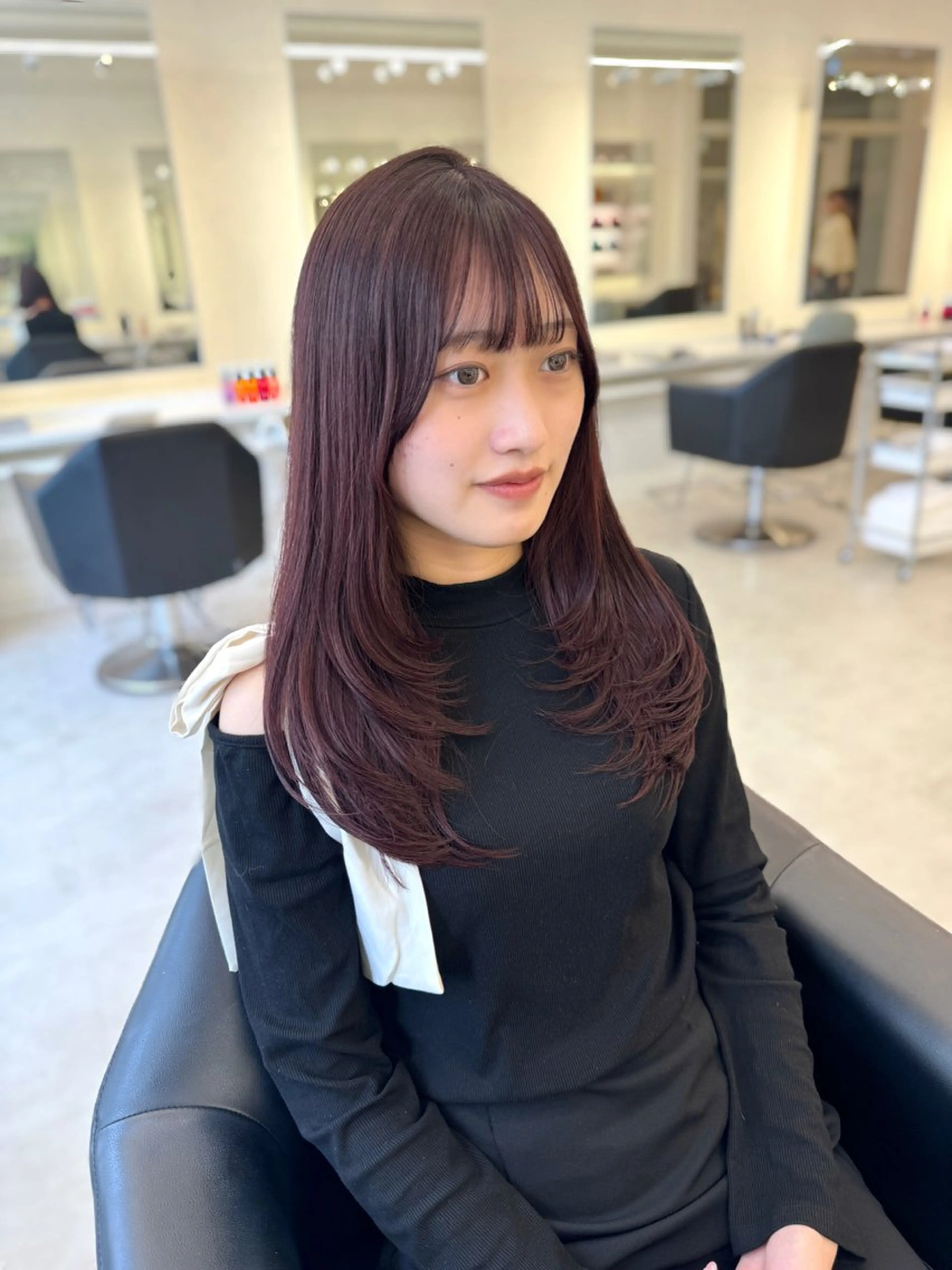 ロング カラー カット ヘアカラー ♡ParveMix NANO♡のヘアスタイル