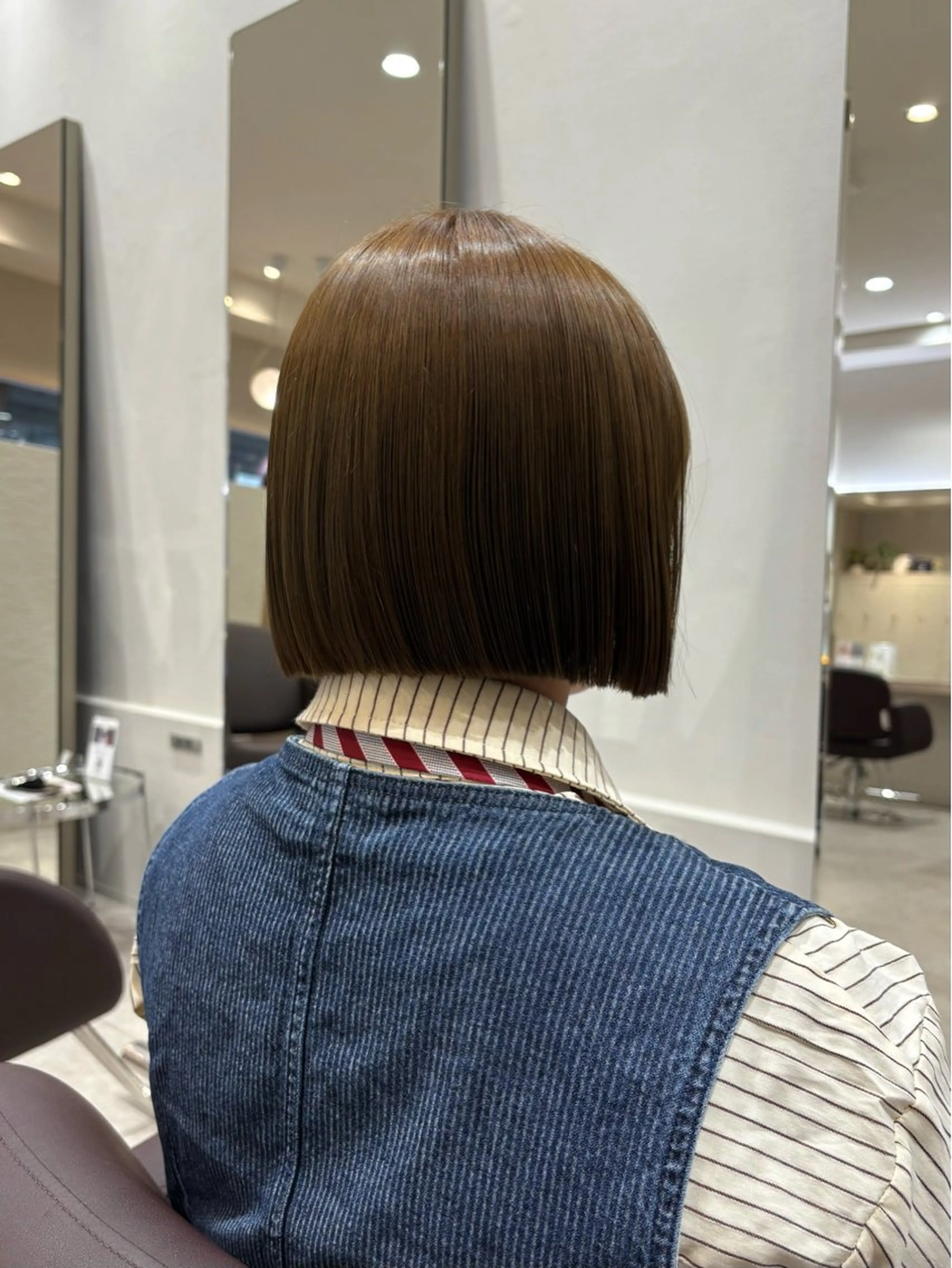 ショート カラー ベージュカラー 透明感カラー ヘーゼル ボブ カット ヘアカラー トリートメント 艶髪縮毛矯正/レ イヤー/atsumiのヘアスタイル