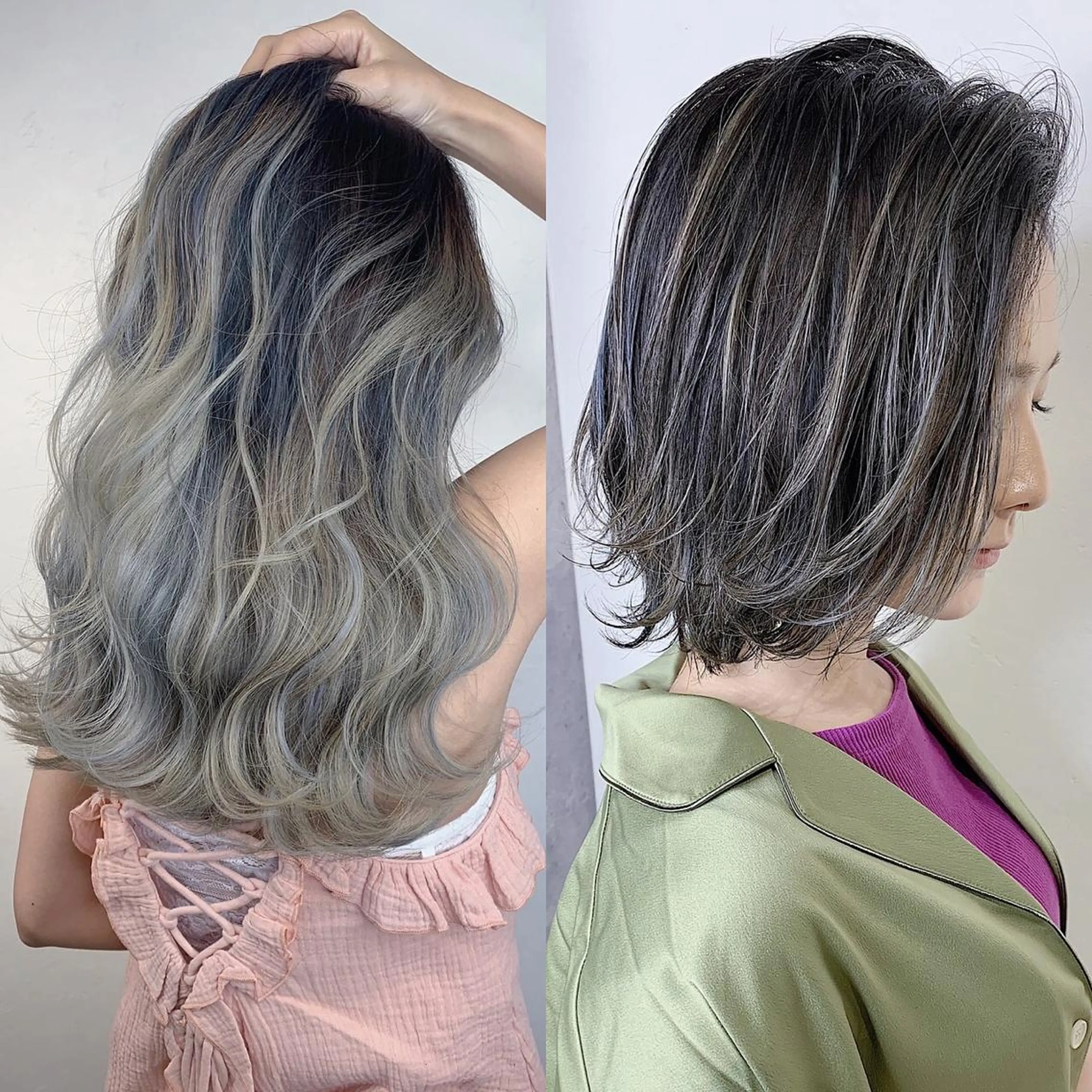 セミロング カラー _WHITE上本町 上本町店のヘアスタイル