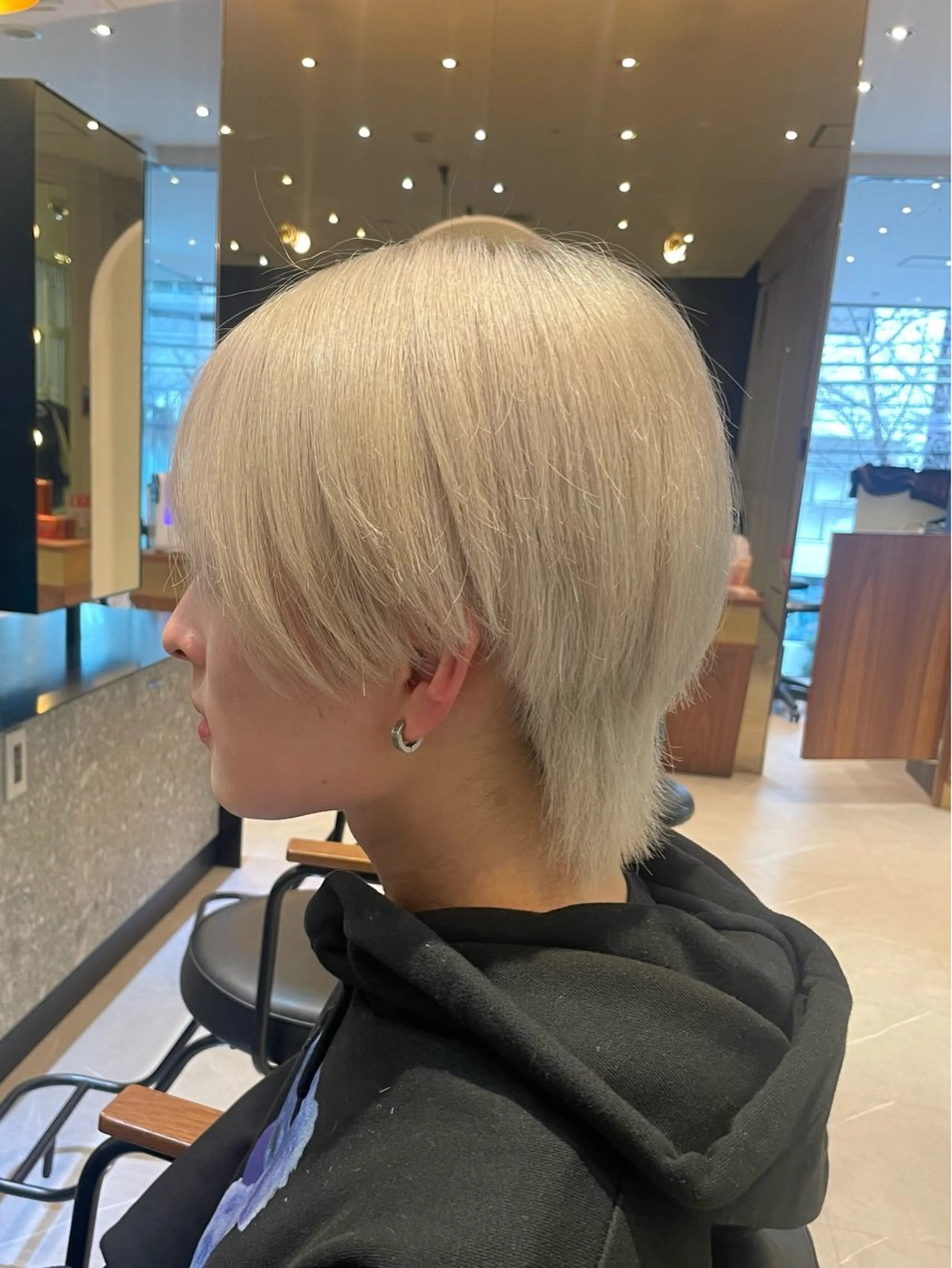 メンズ マッシュ シースルーマッシュ オリーブカラー🫒/ ハッシュカット/みゆのヘアスタイル