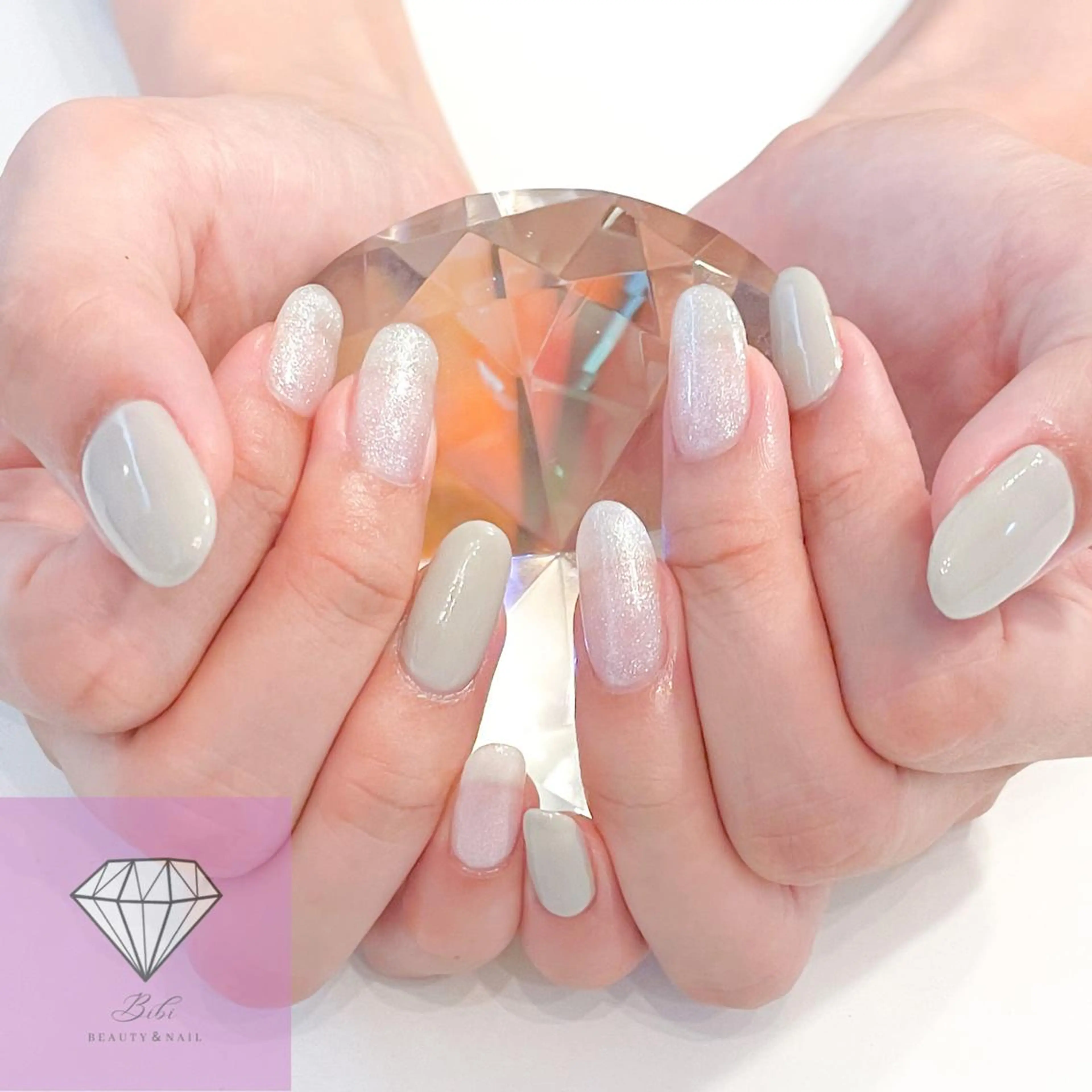 ネイル ラメ(グリッター) ワンカラーネイル ハンドネイル ネイルサロン💎 Bibiのネイルデザイン