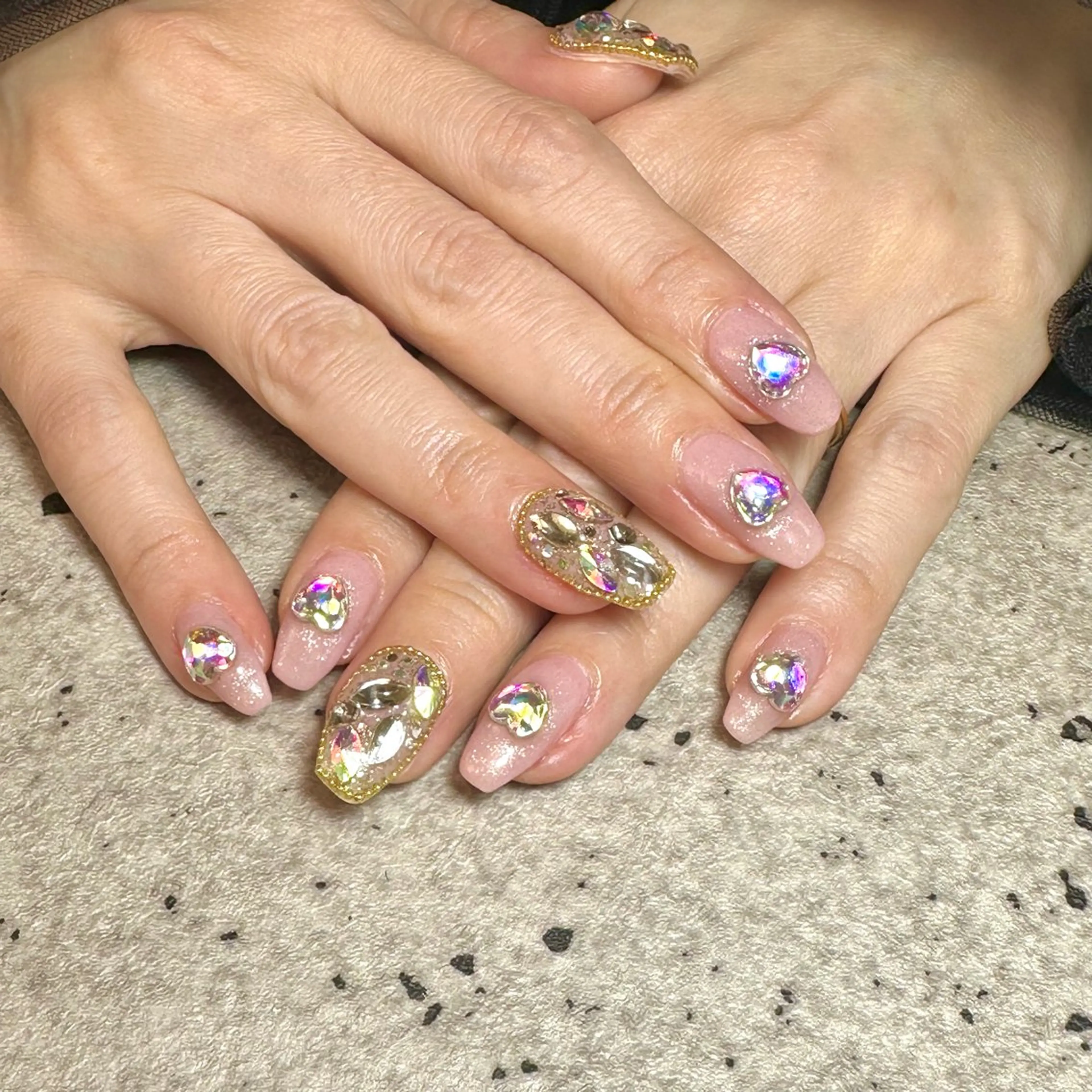 ネイル キラキラネイル ハンドネイル フットネイル GéRanium Harukaのネイルデザイン