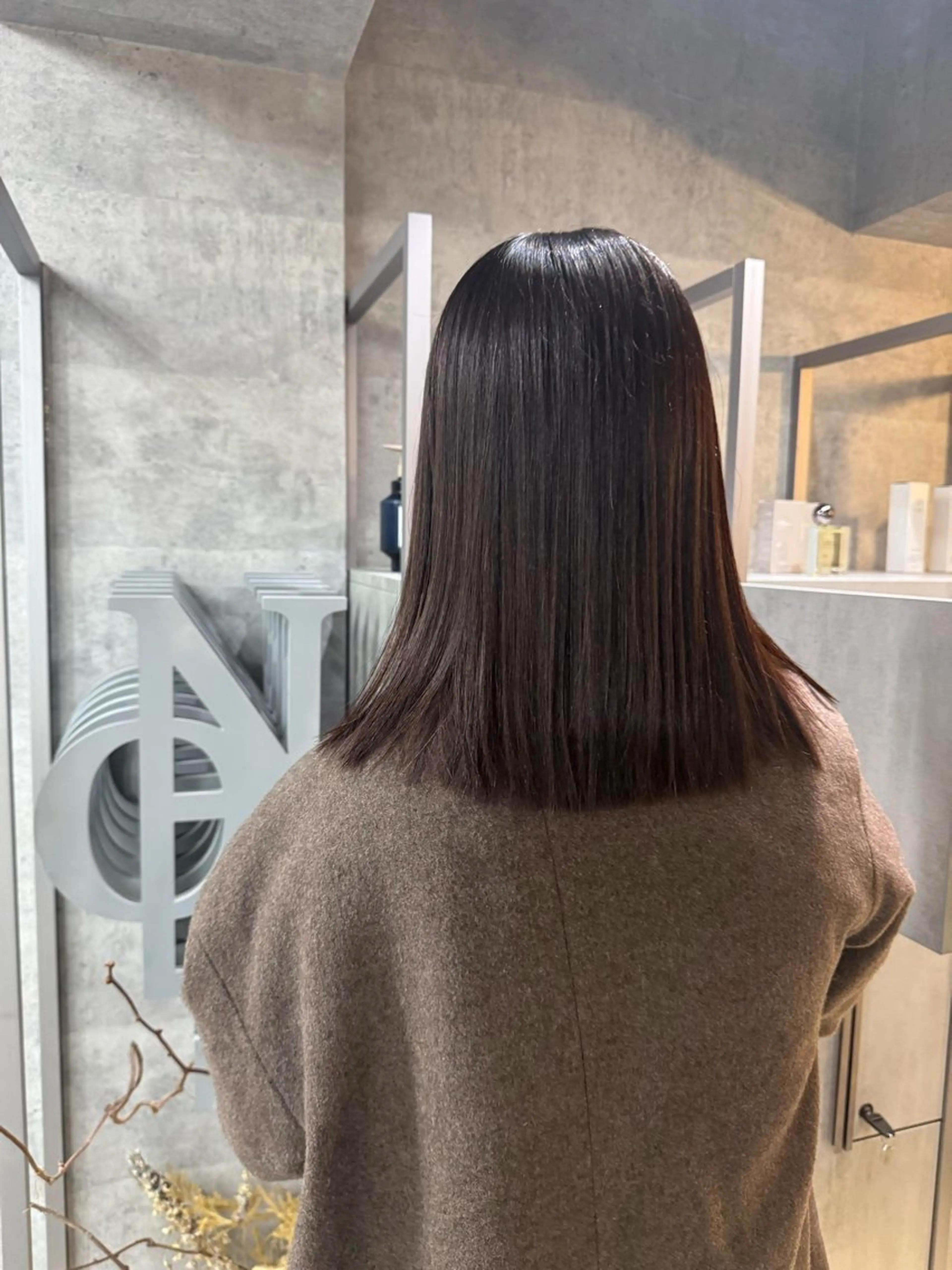 ミディアム カラー カット ヘアカラー トリートメント You/透明感カラー レイヤーカット/ボブのヘアスタイル