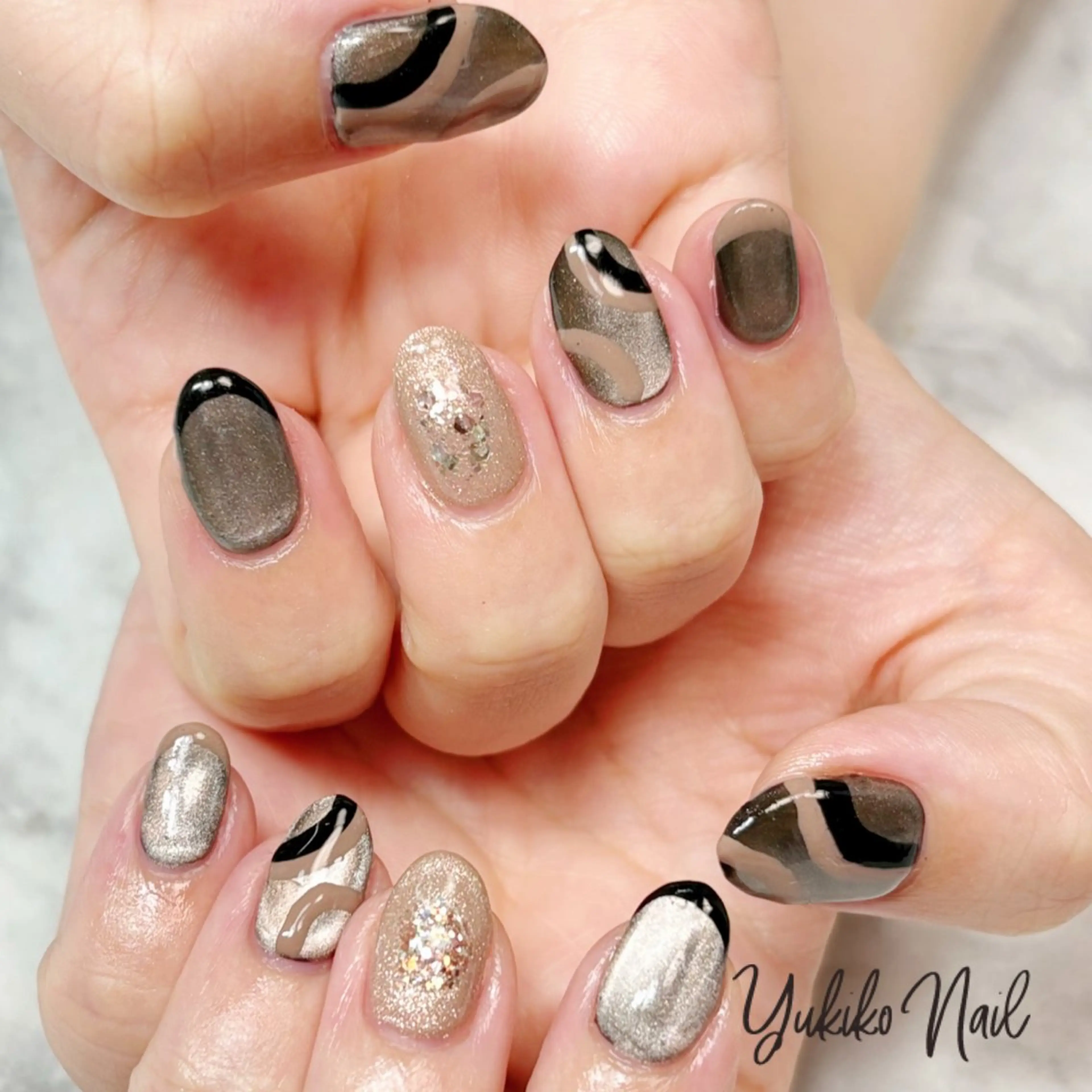 ネイル マグネットネイル ハンドネイル ユキコ ネイルのネイルデザイン