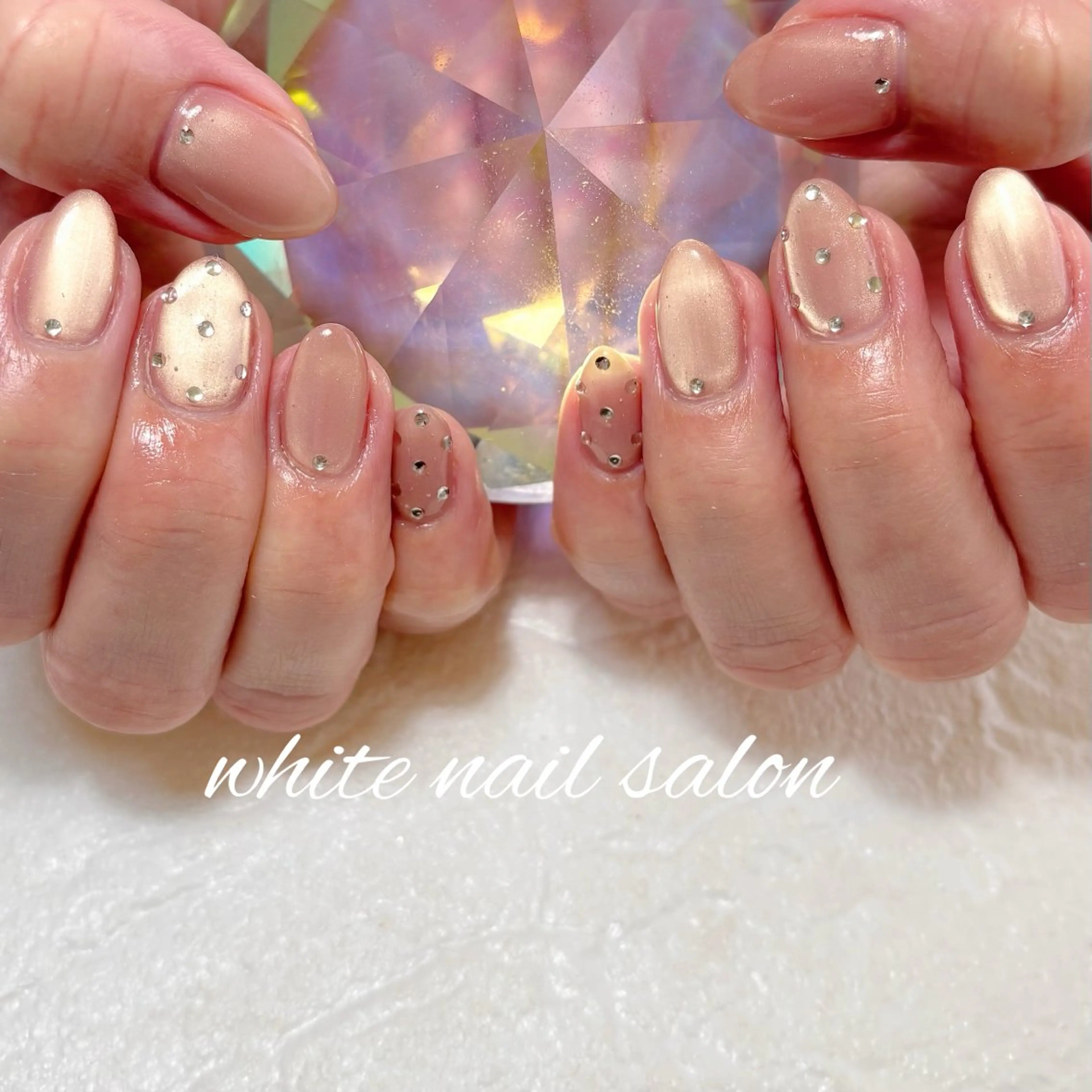 ネイル フットネイル ラメ(グリッター) 持ち込み ハンドネイル white nail salonのネイルデザイン