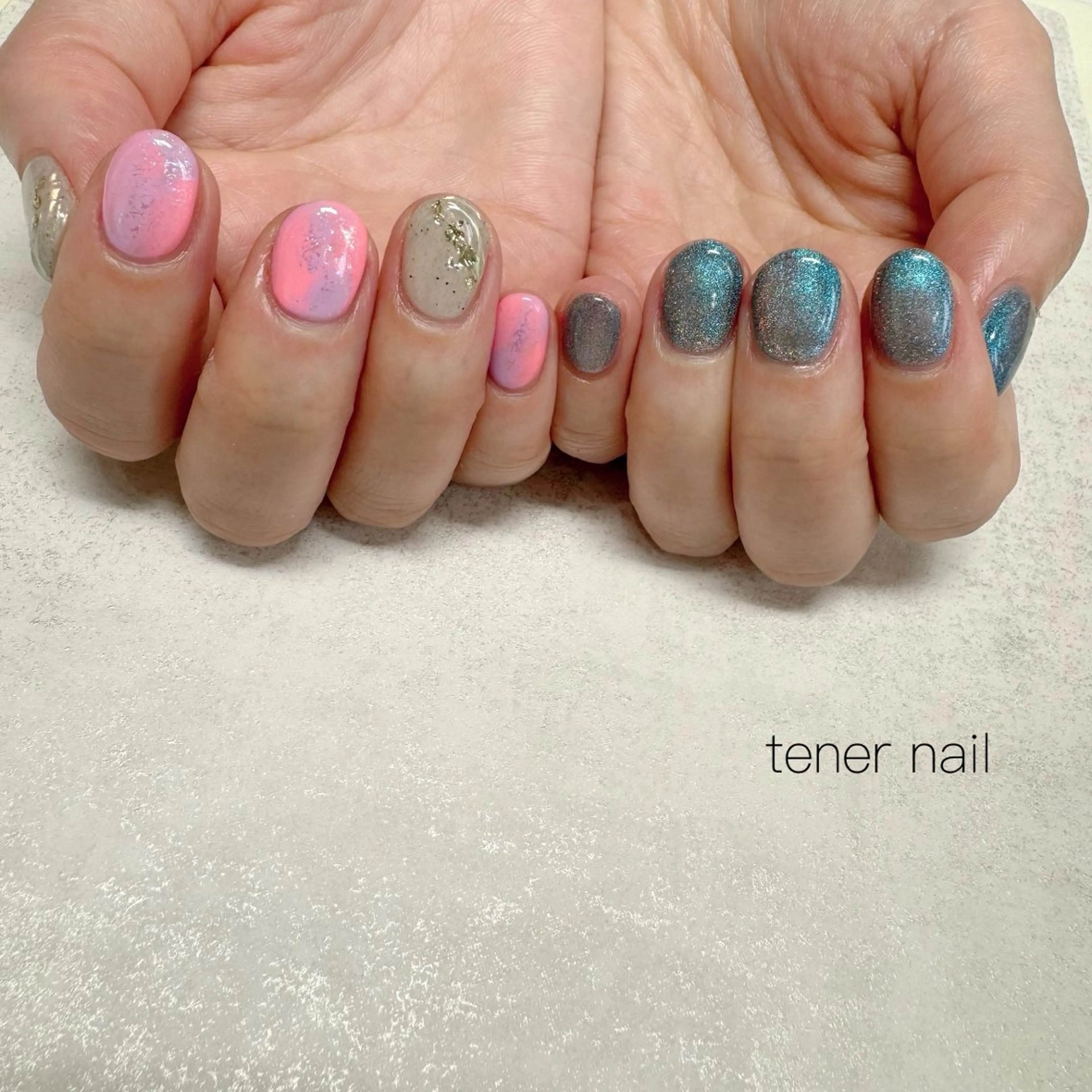 ネイル マグネットネイル ニュアンスネイル ハンドネイル テネルネイル tener nailのネイルデザイン
