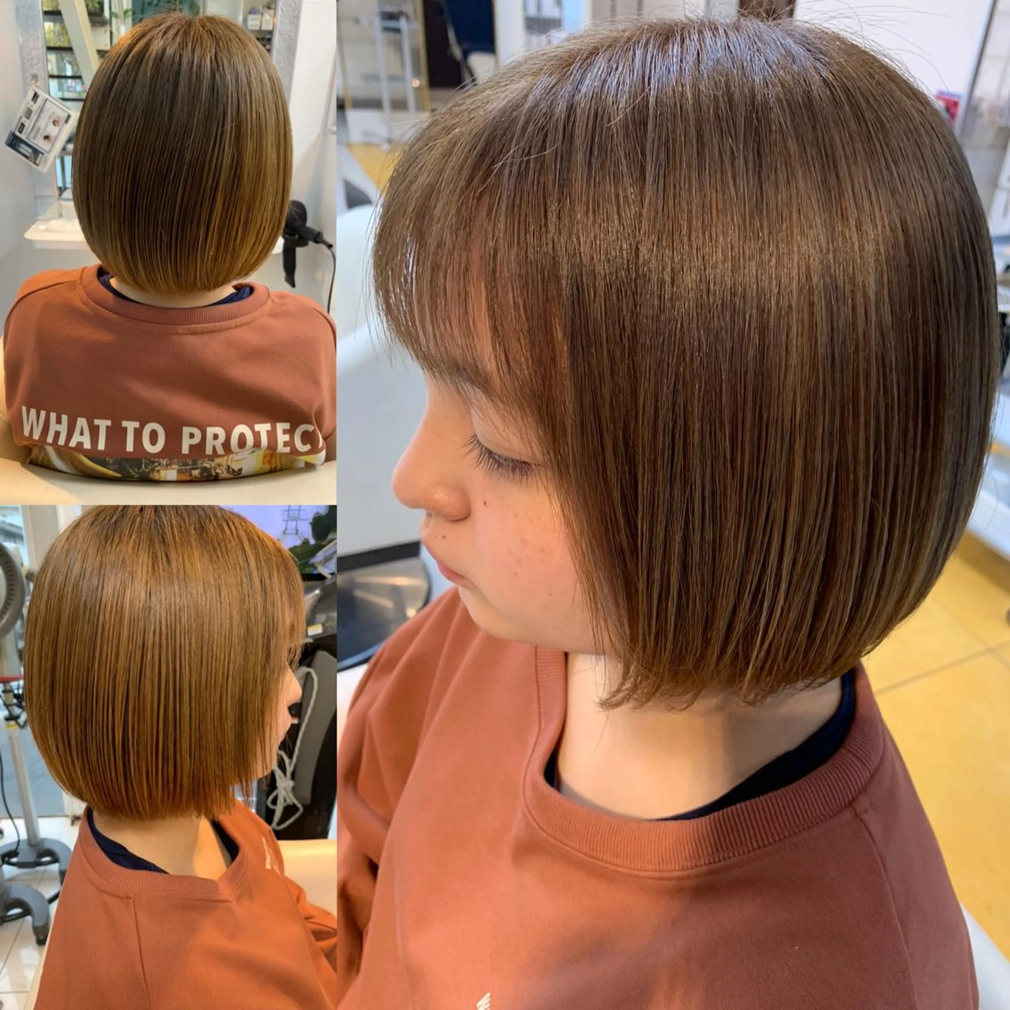 ショート カラー ボブ カット ヘアカラー 柳川 玲也のヘアスタイル