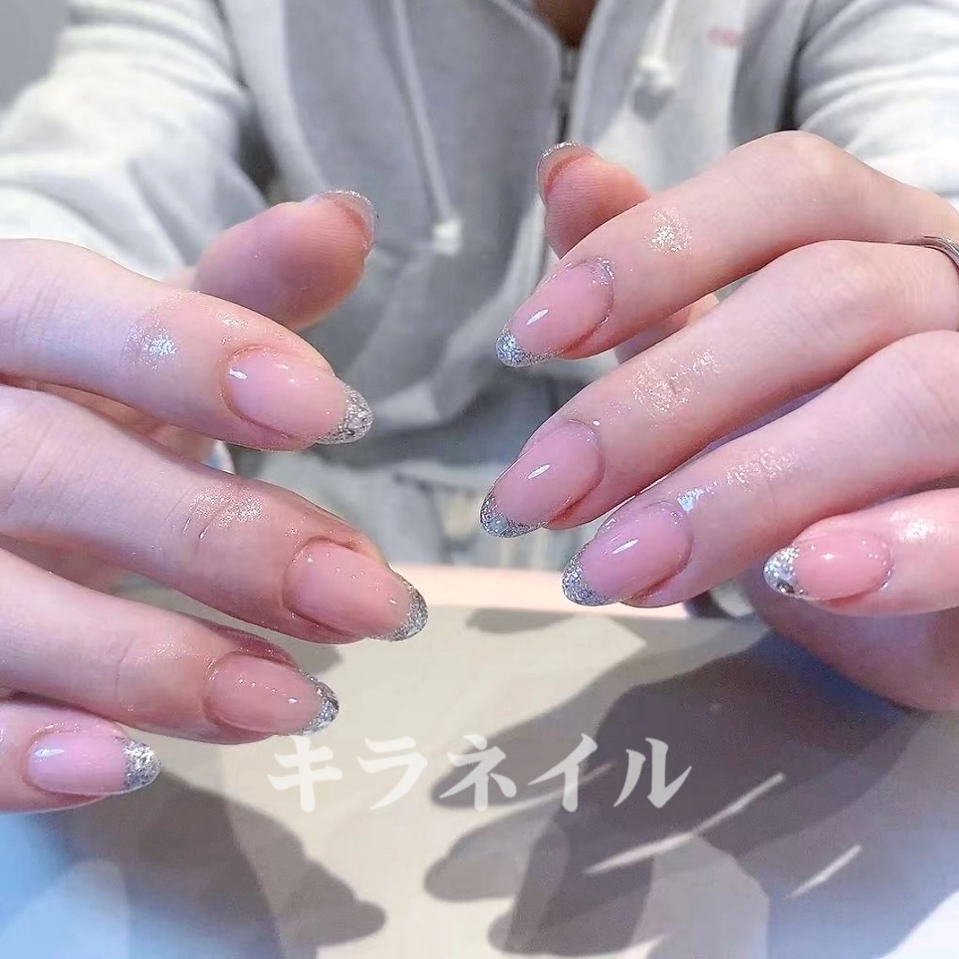 ネイル ハンドネイル 🎀kira 長さだし💗モチ最高のネイルデザイン