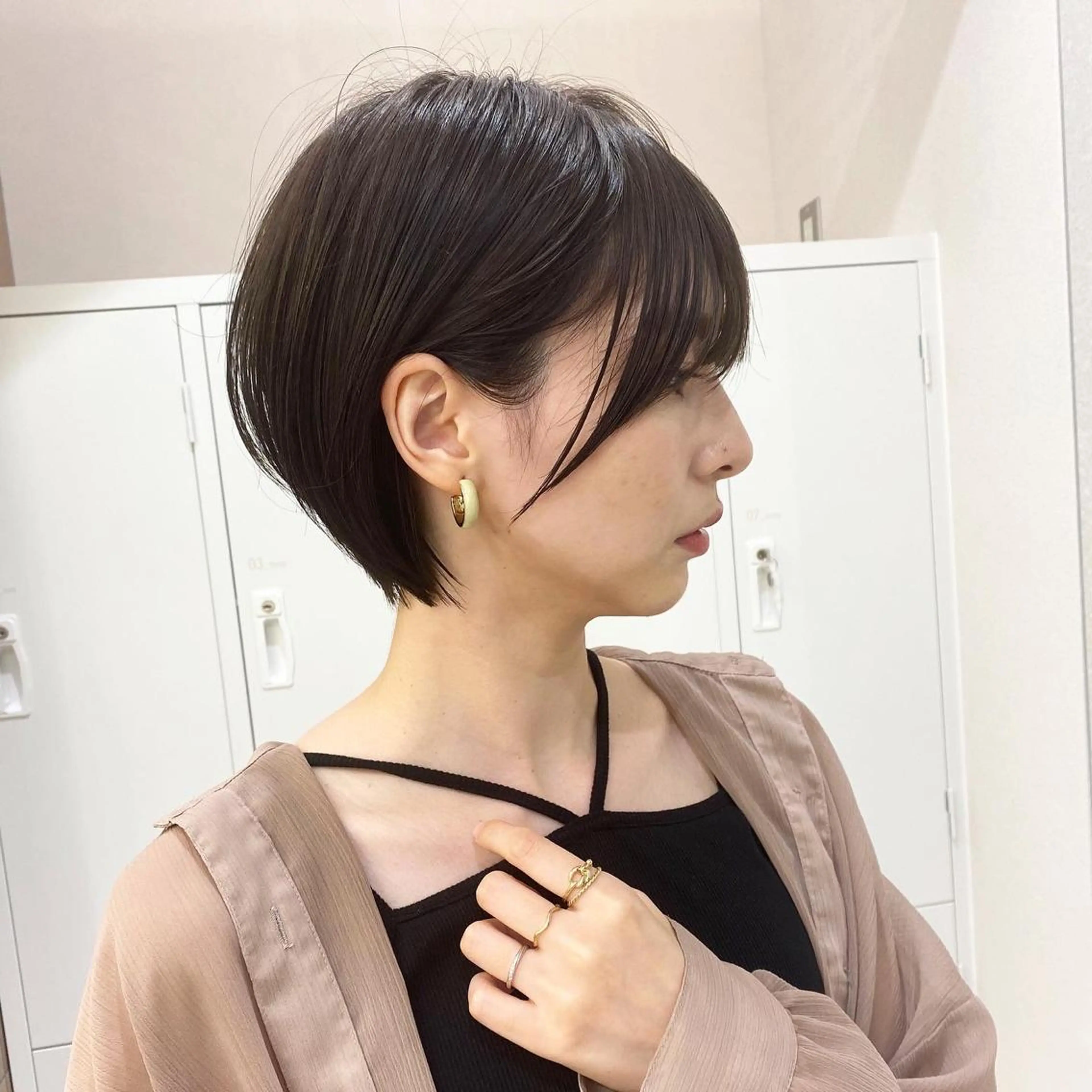 ショート カラー ショートボブ ショートレイヤー ハンサムショート ボブ 髪質改善 カット ヘアカラー トリートメント ヘッドスパ 木原良 (キハラ リョウ)のヘアスタイル