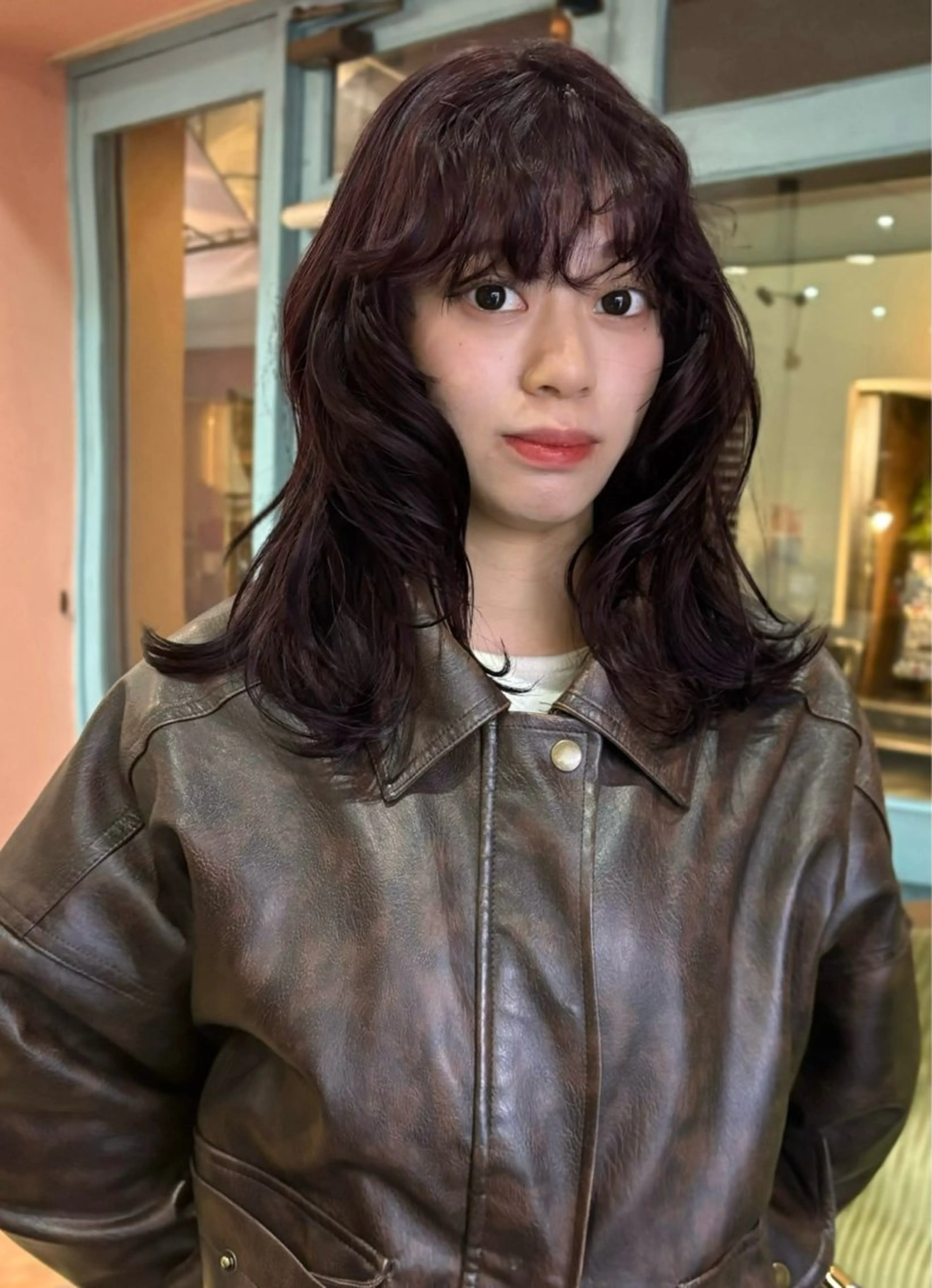 ミディアム カラー ヘアカラー みほ 心斎橋美容室のヘアスタイル