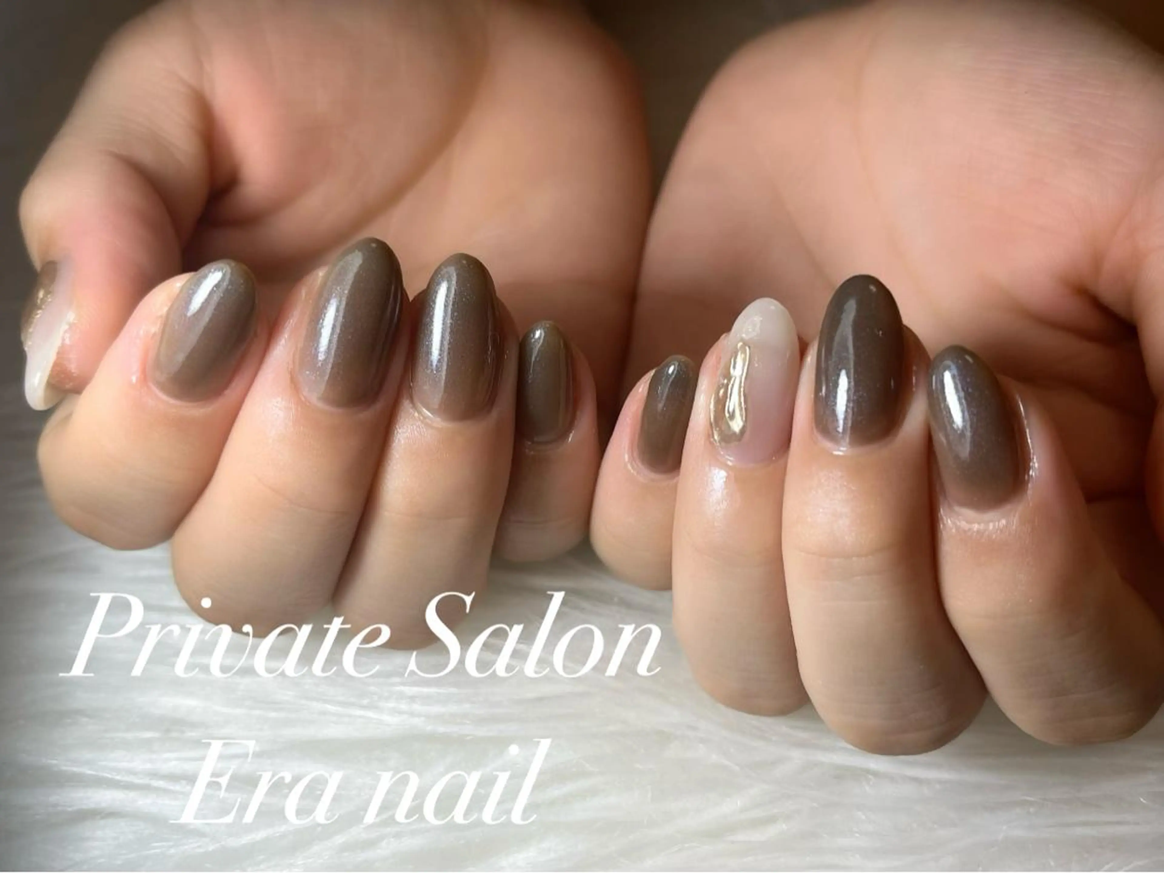 ネイル ミラーネイル ワンカラーネイル ハンドネイル Era nailのネイルデザイン