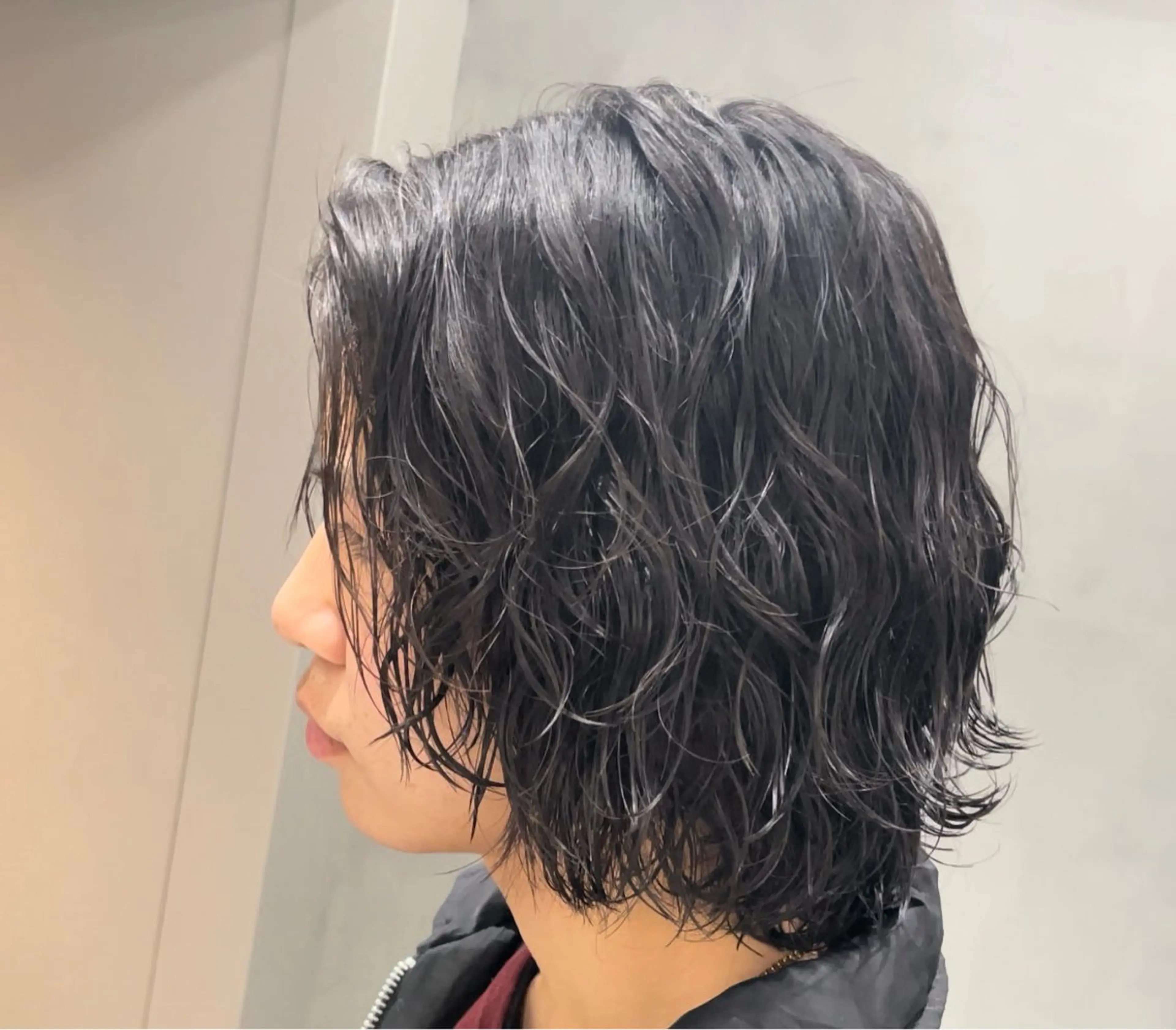 ロング パーマ ヘアアレンジ メンズ カット パーマ fifth 石川 凪のヘアスタイル