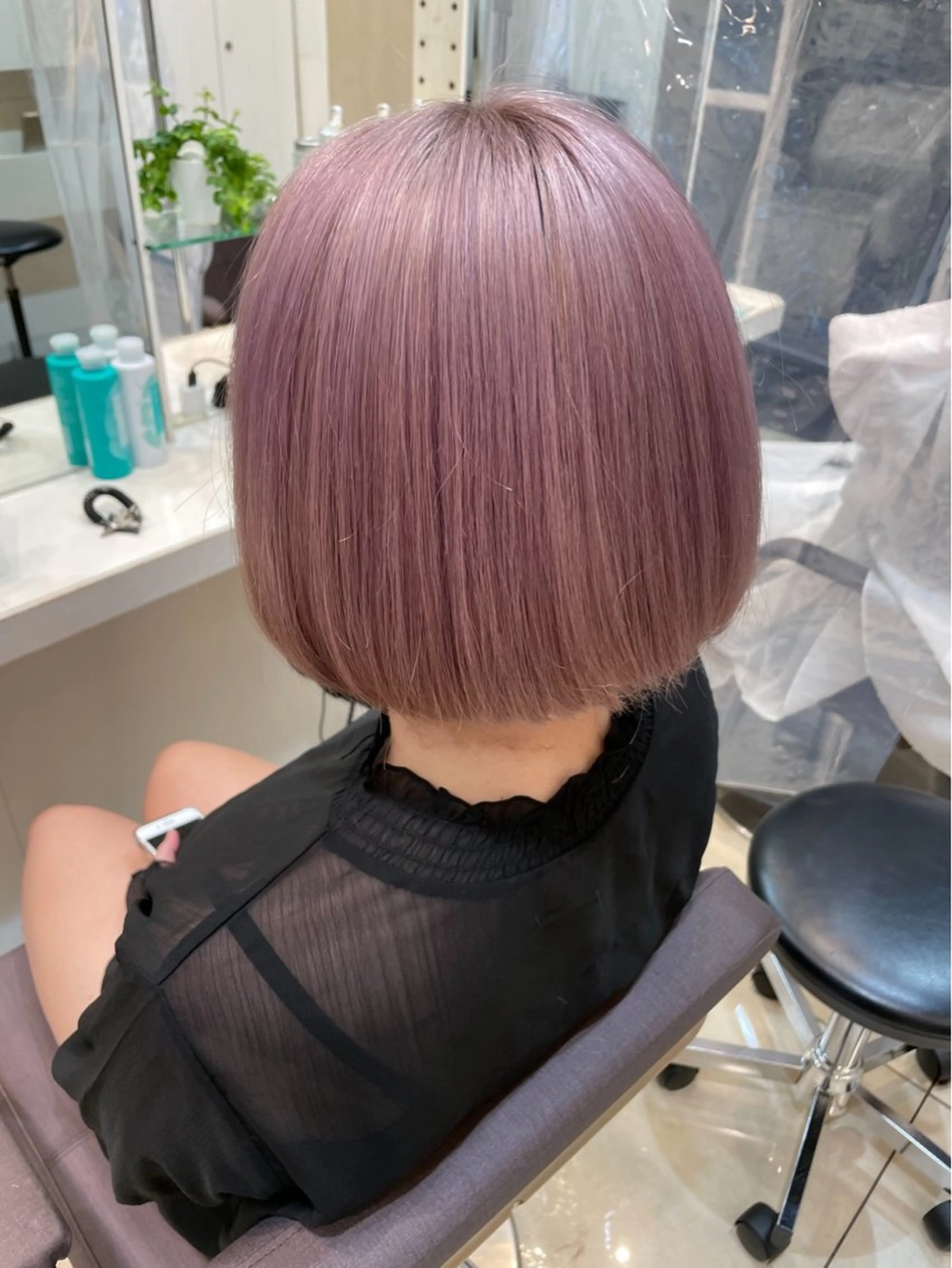 ミディアム カラー ラベンダーカラー ピンクカラー ピンクラベンダー カット ヘアカラー トリートメント 《ブリーチ/赤み消し /髪質改善》若松良樹のヘアスタイル