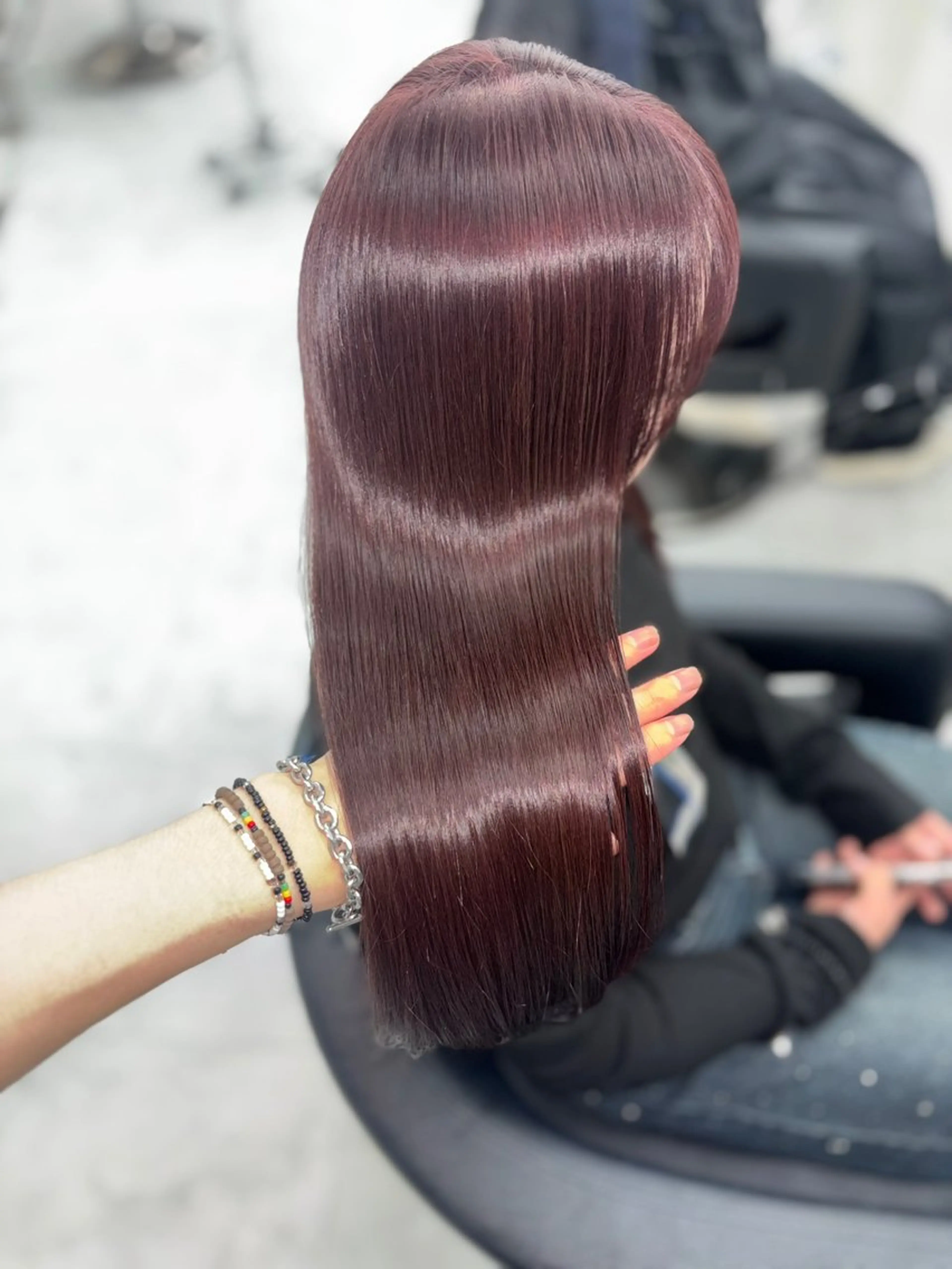 セミロング カラー ヘアカラー ヘッドスパ ヘアセット 🫧韓国風透明感 ヘア🫧towaのヘアスタイル