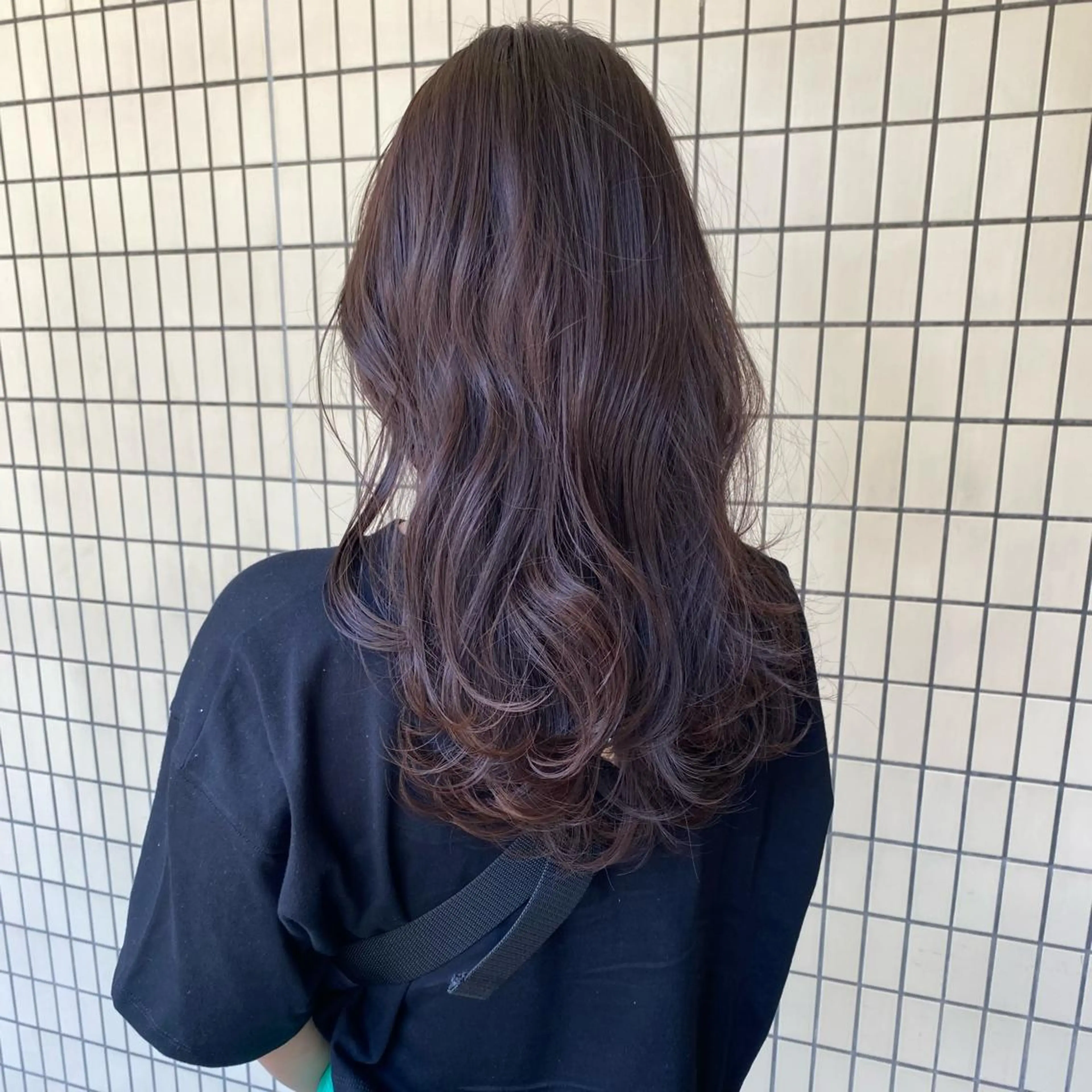 セミロング カラー パーマ美容師 hanaのヘアスタイル