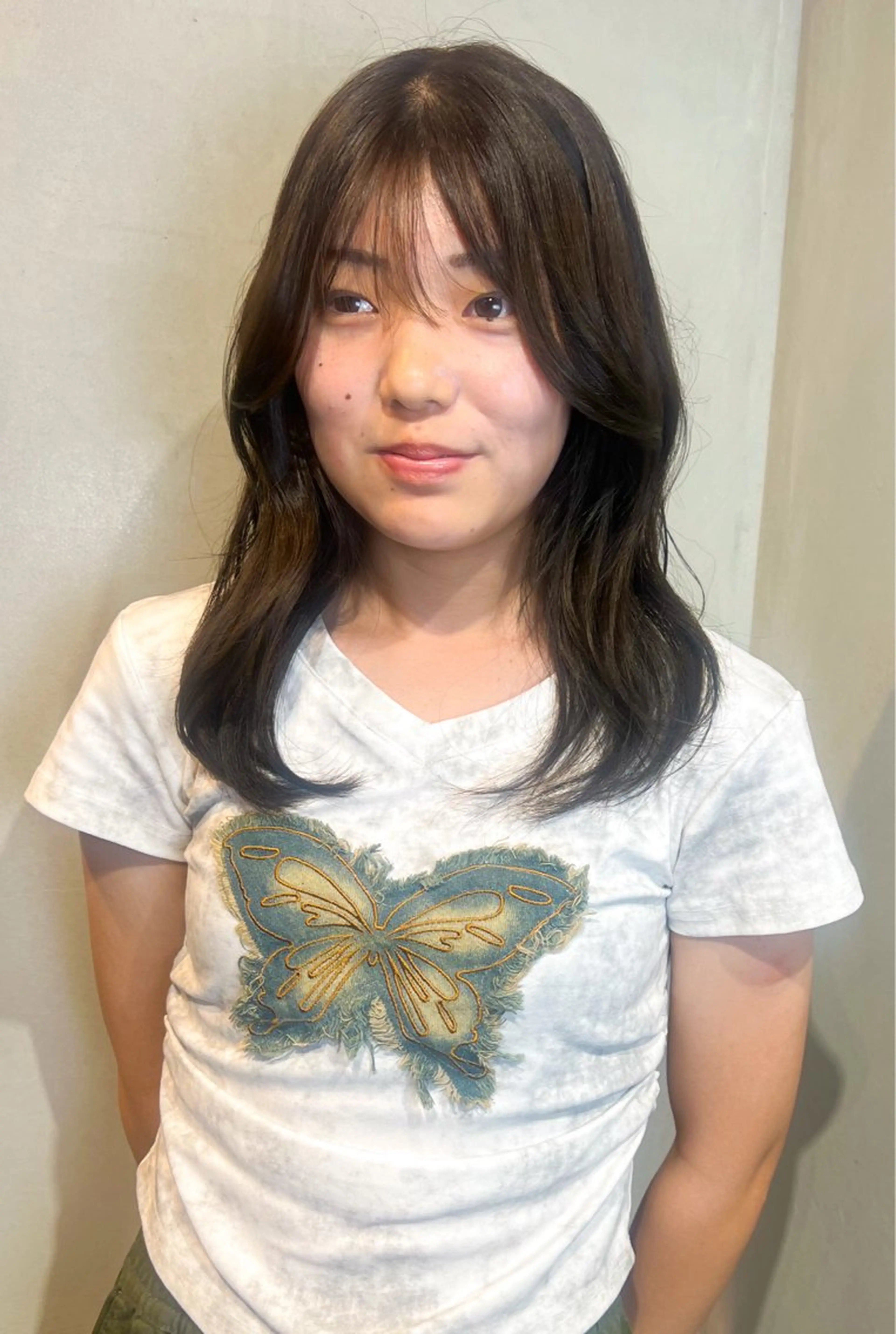 ミディアム カラー ヘアカラー トリートメント Aya/四条烏丸/ インナーカラーのヘアスタイル