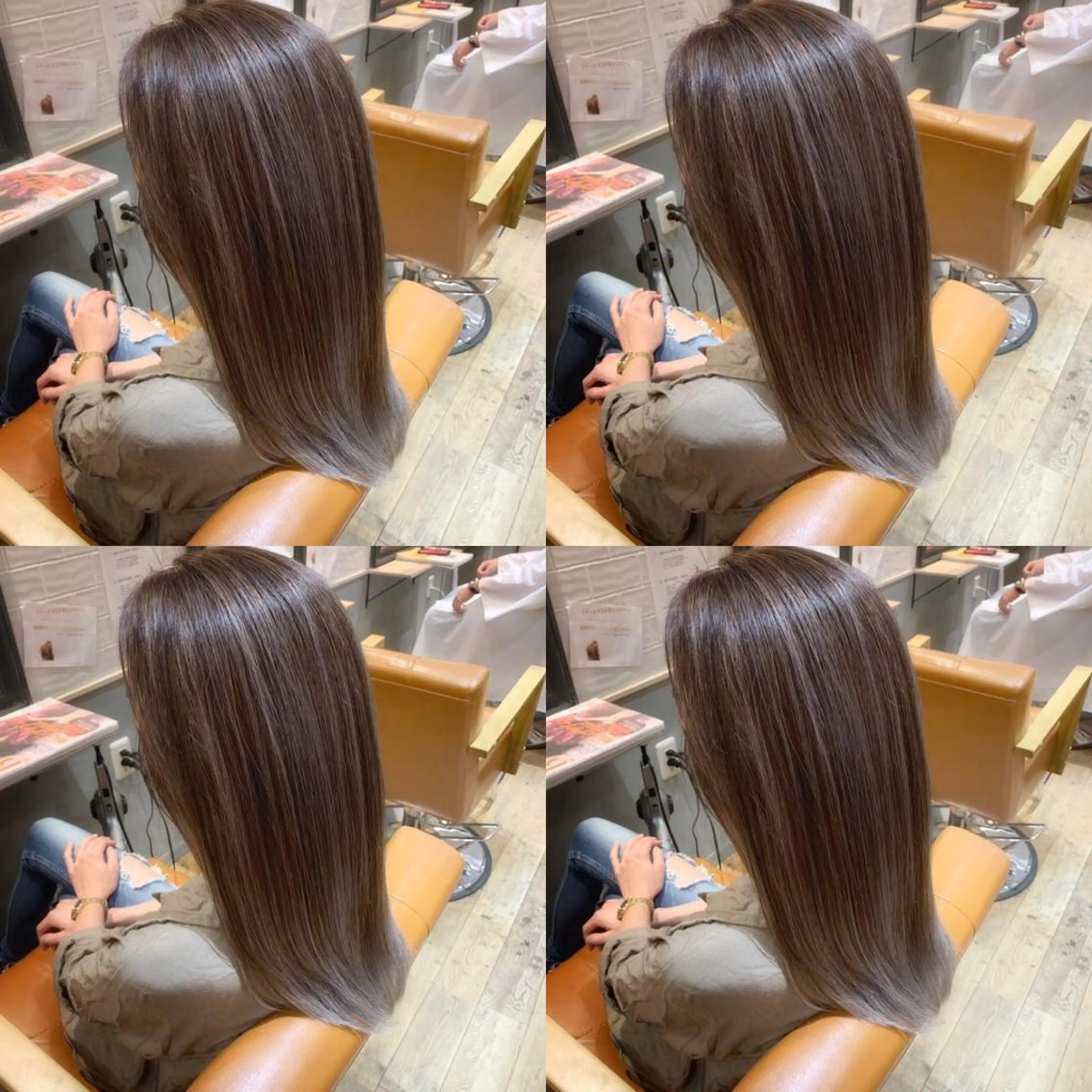 ロング ハイライト ✨縮毛矯正✖︎顔周り レイヤー✨ナカムラのヘアスタイル