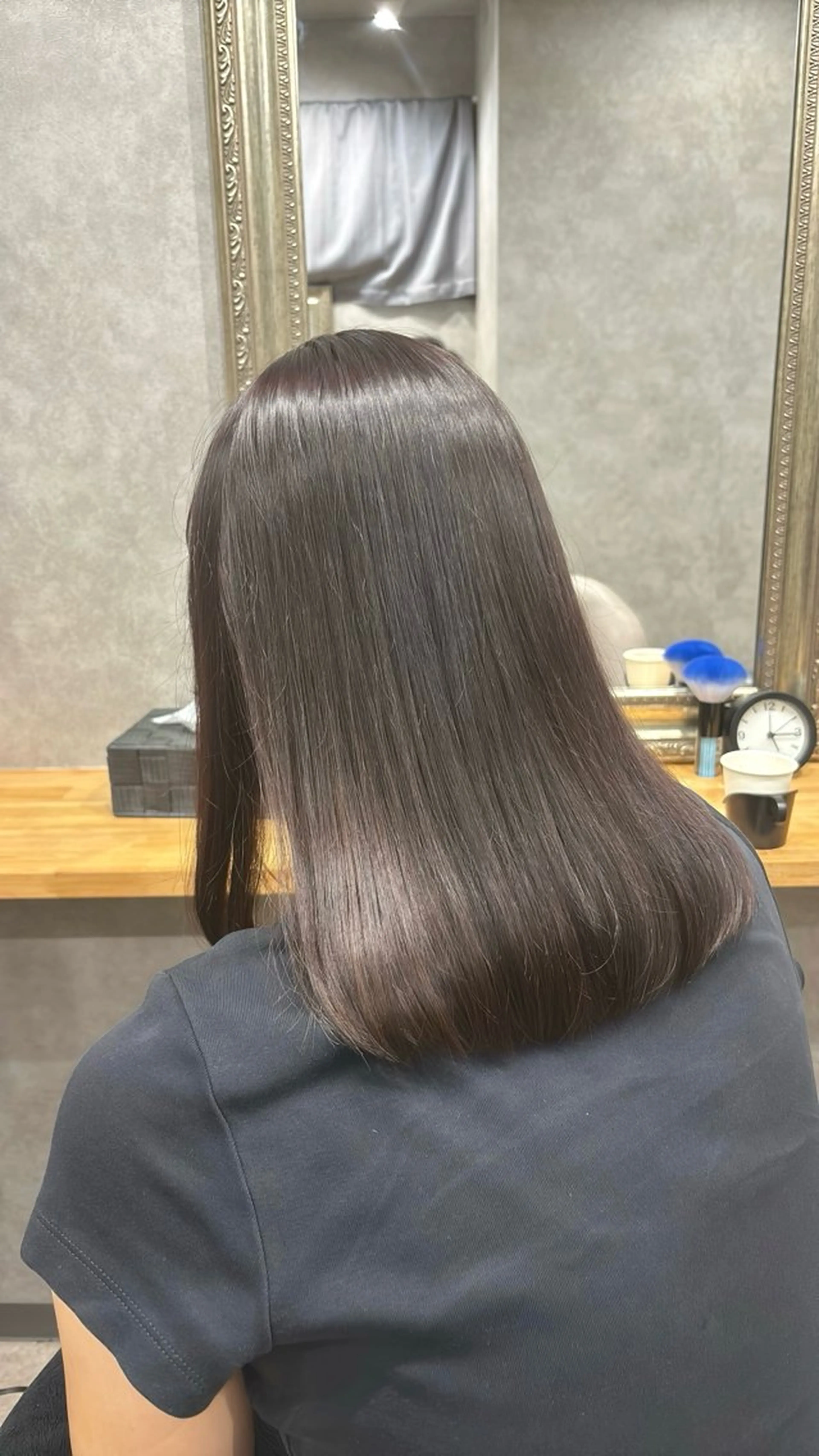 ミディアム カラー グレージュ カット ヘアカラー 透明感カラー/ ブリーチ無し/RYOのヘアスタイル