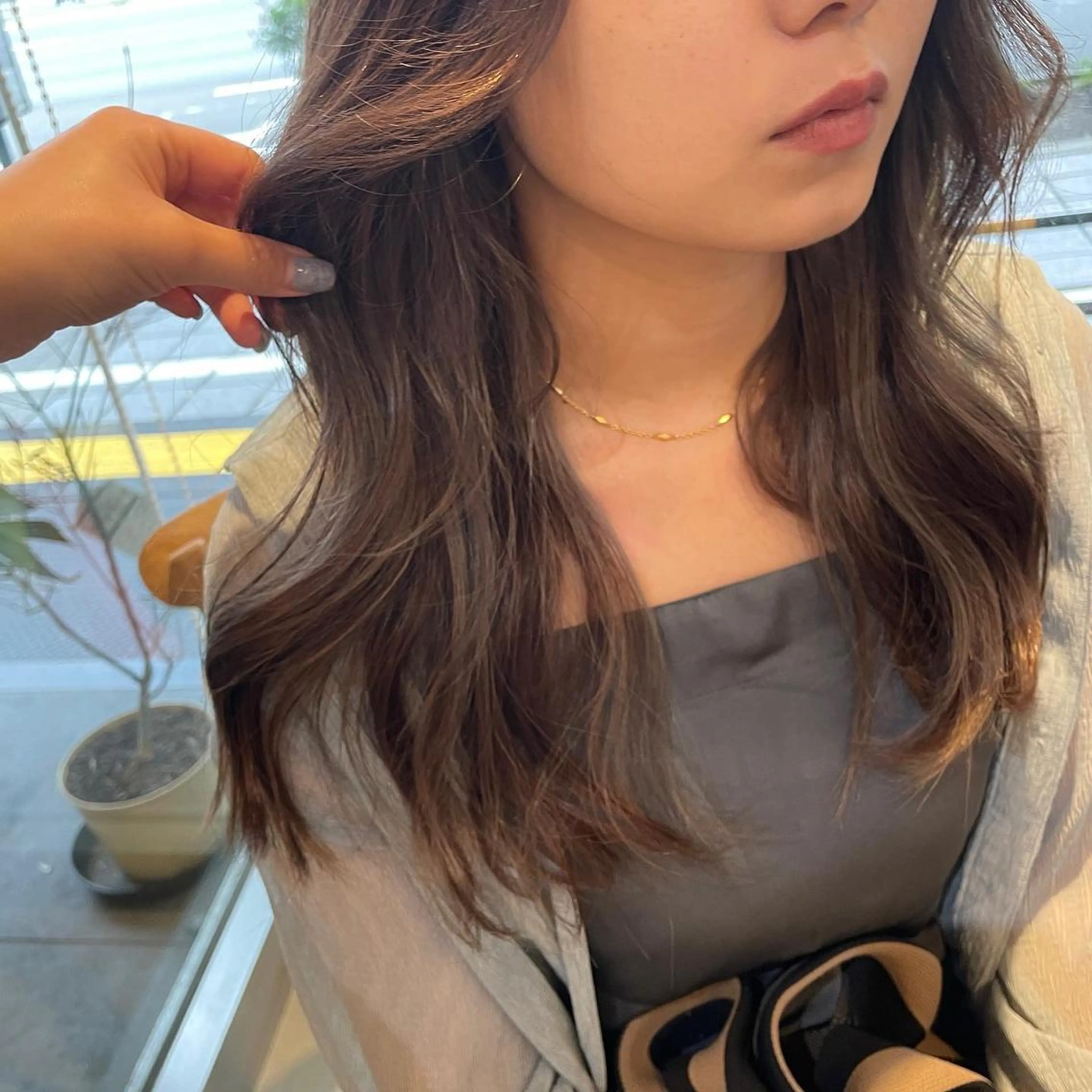 カラー ヘアアレンジ ブリーチ ブラウンカラー 透明感カラー ハイライトカラー ブリーチなしカラー 𝙢𝙞𝙮𝙪🎀 girly hairのヘアスタイル