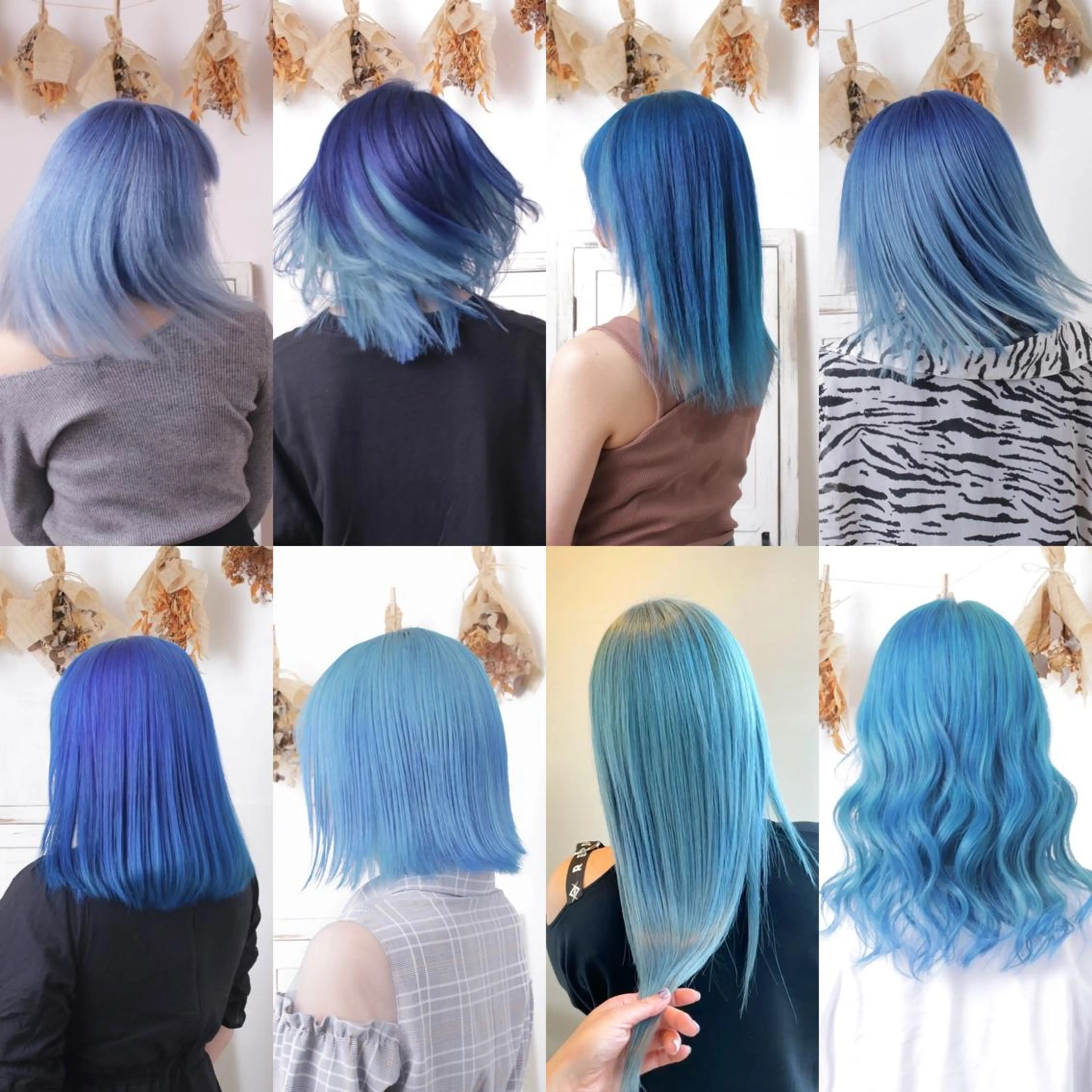 ミディアム カラー パーマ ヘアアレンジ アイブロウ ブリーチ ブルーカラー ダブルカラー インナーカラー 眉カラー ヘアカラー トリートメント 推し活専用 【派手髪】飯野ゆかりのヘアスタイル