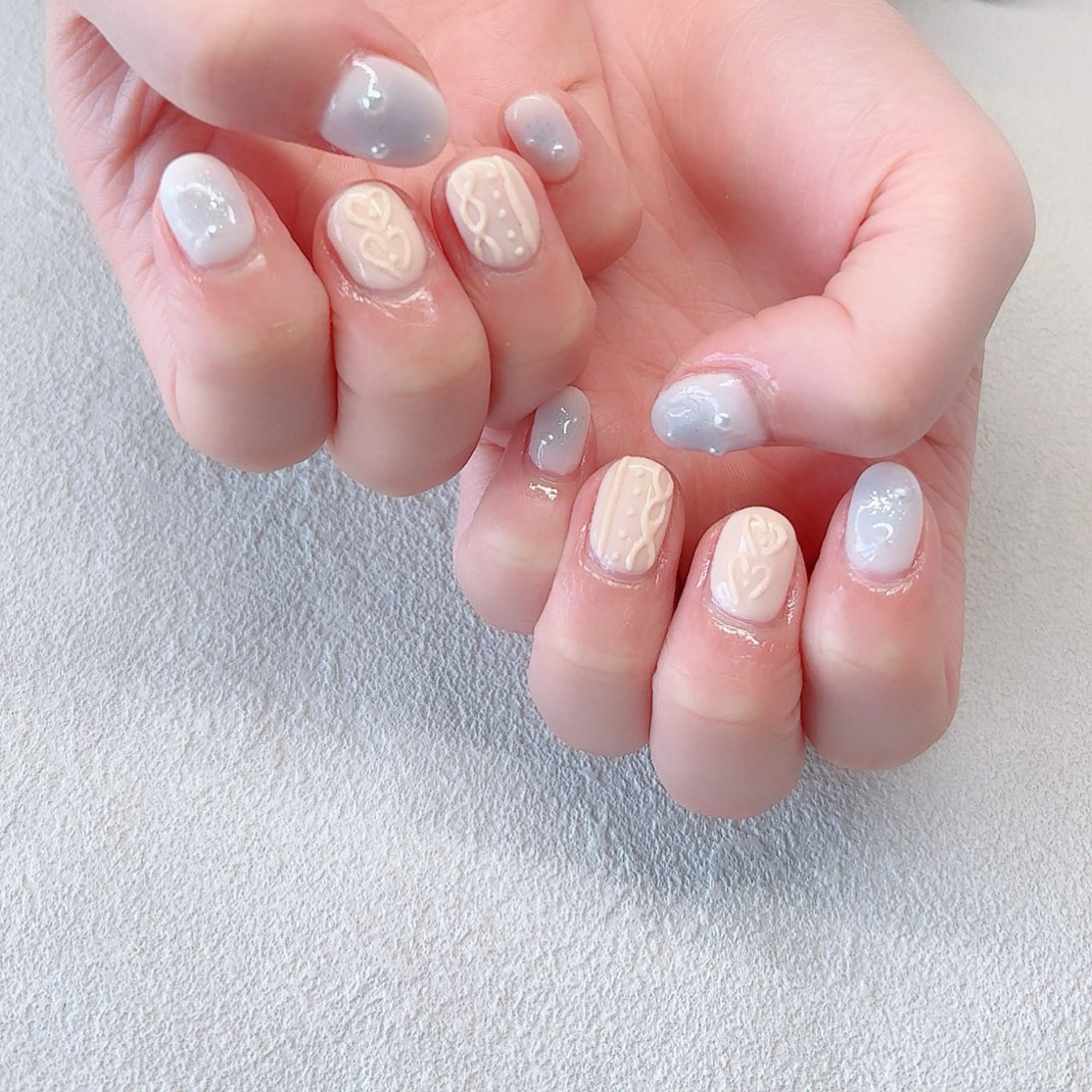 ネイル ハンドネイル 西大分S.Nail 𓏲⋆🪸.⋆⸜🫧のネイルデザイン