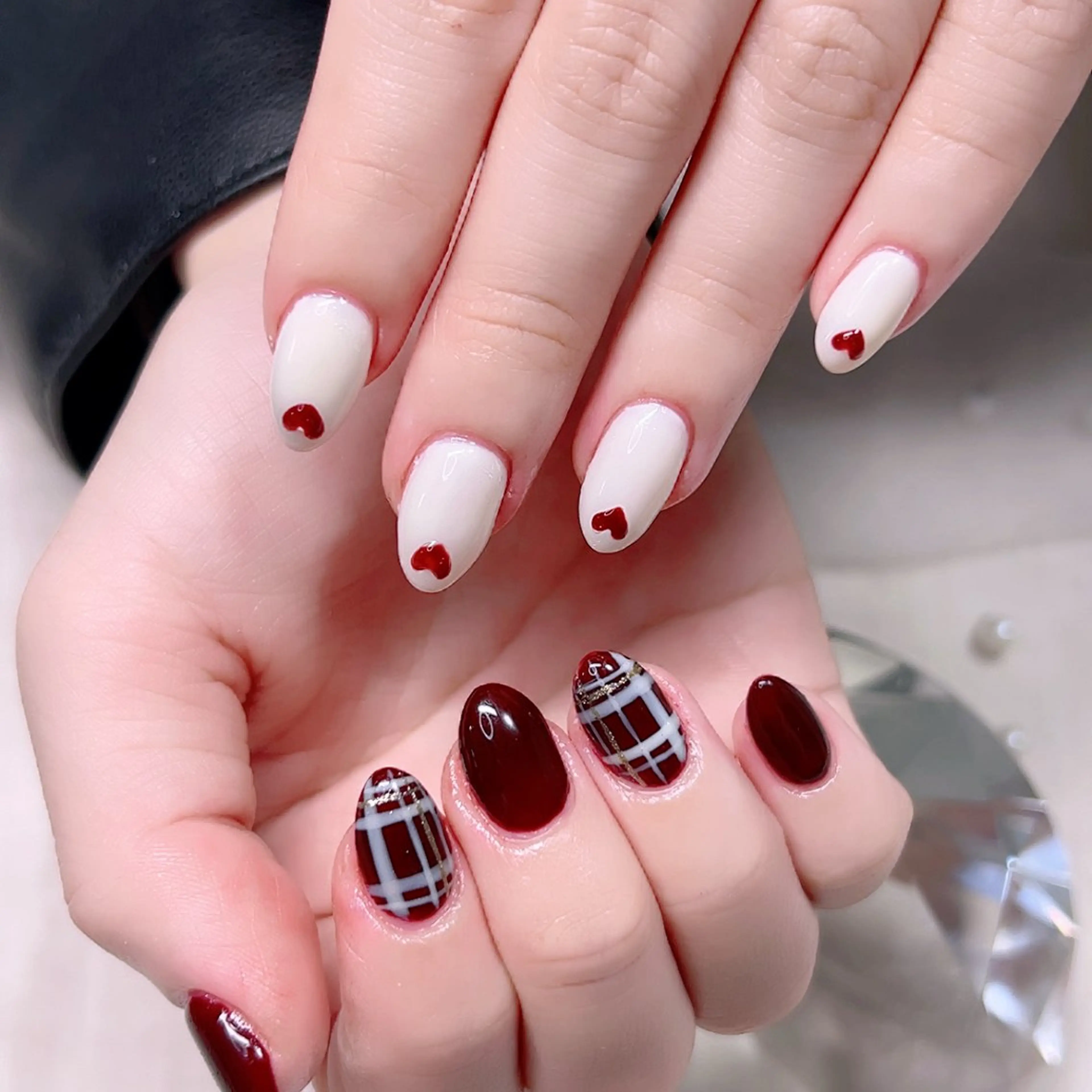 ネイル ハート ハンドネイル Cute Tips nailのネイルデザイン