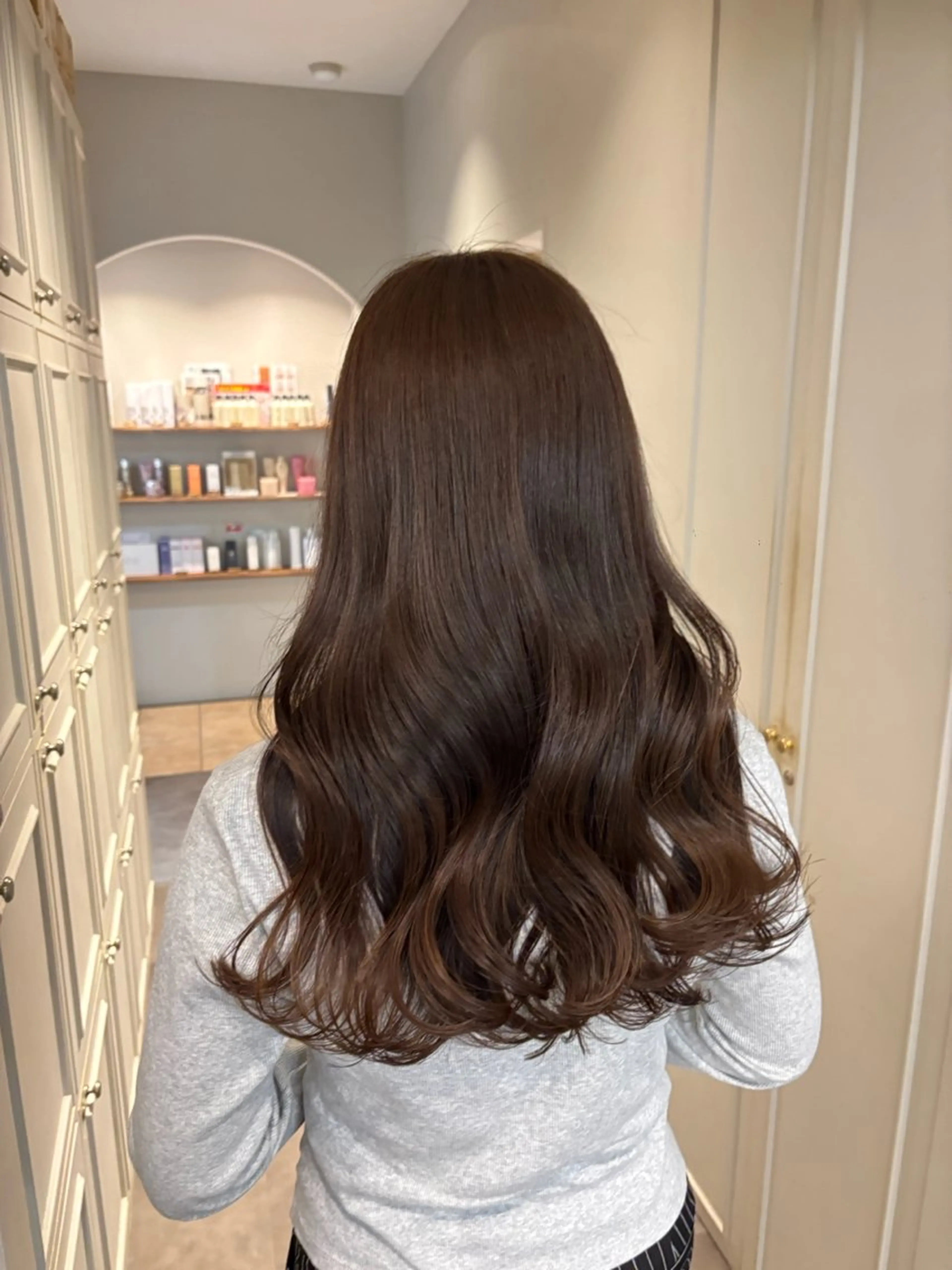 ロング カラー ブラウンカラー チョコレートブラウン イルミナカラー ヘアカラー 透明感カラー/ acoのヘアスタイル