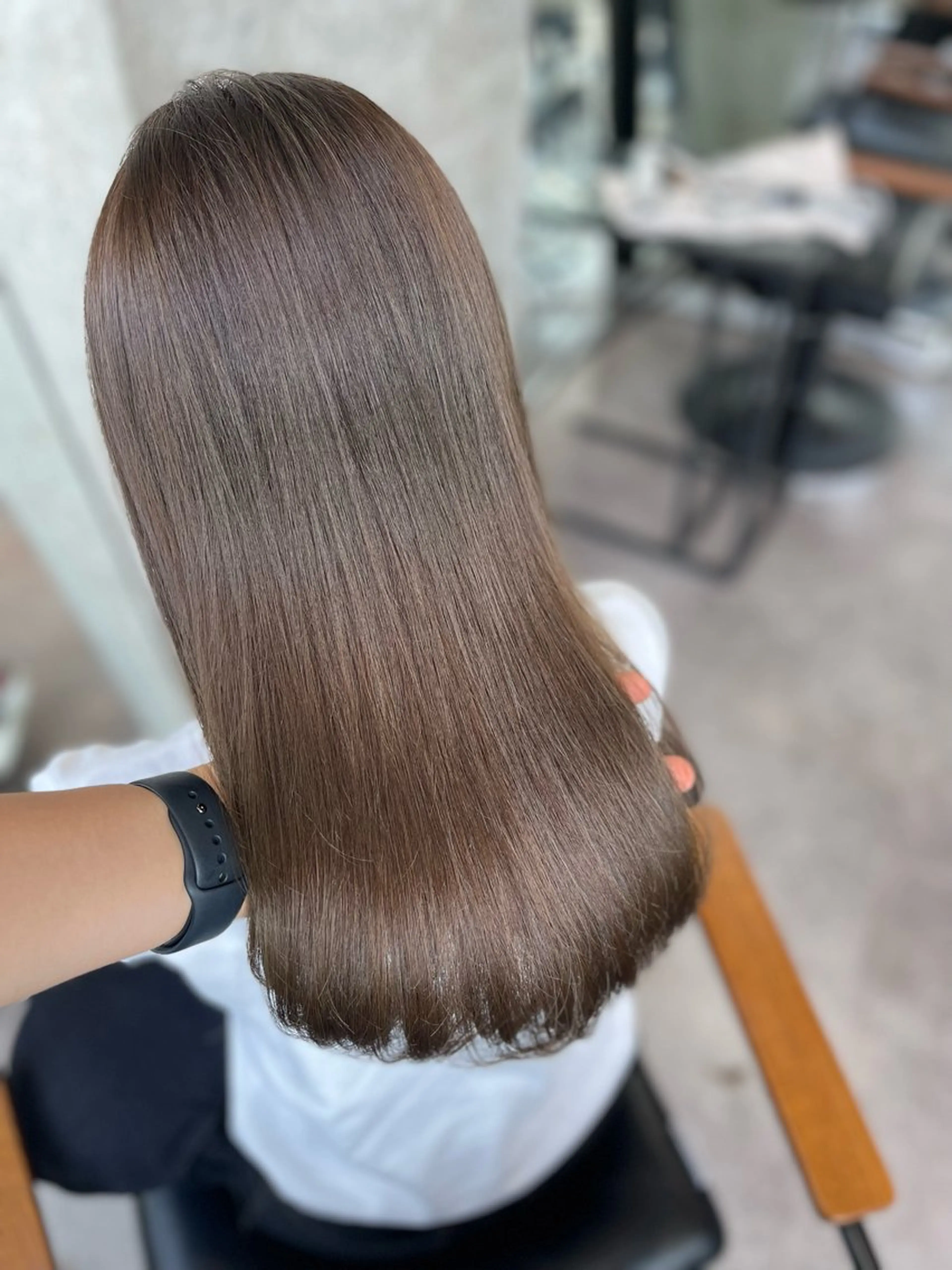 セミロング カラー 髪質改善/堀江 ケアカラーtoshiのヘアスタイル