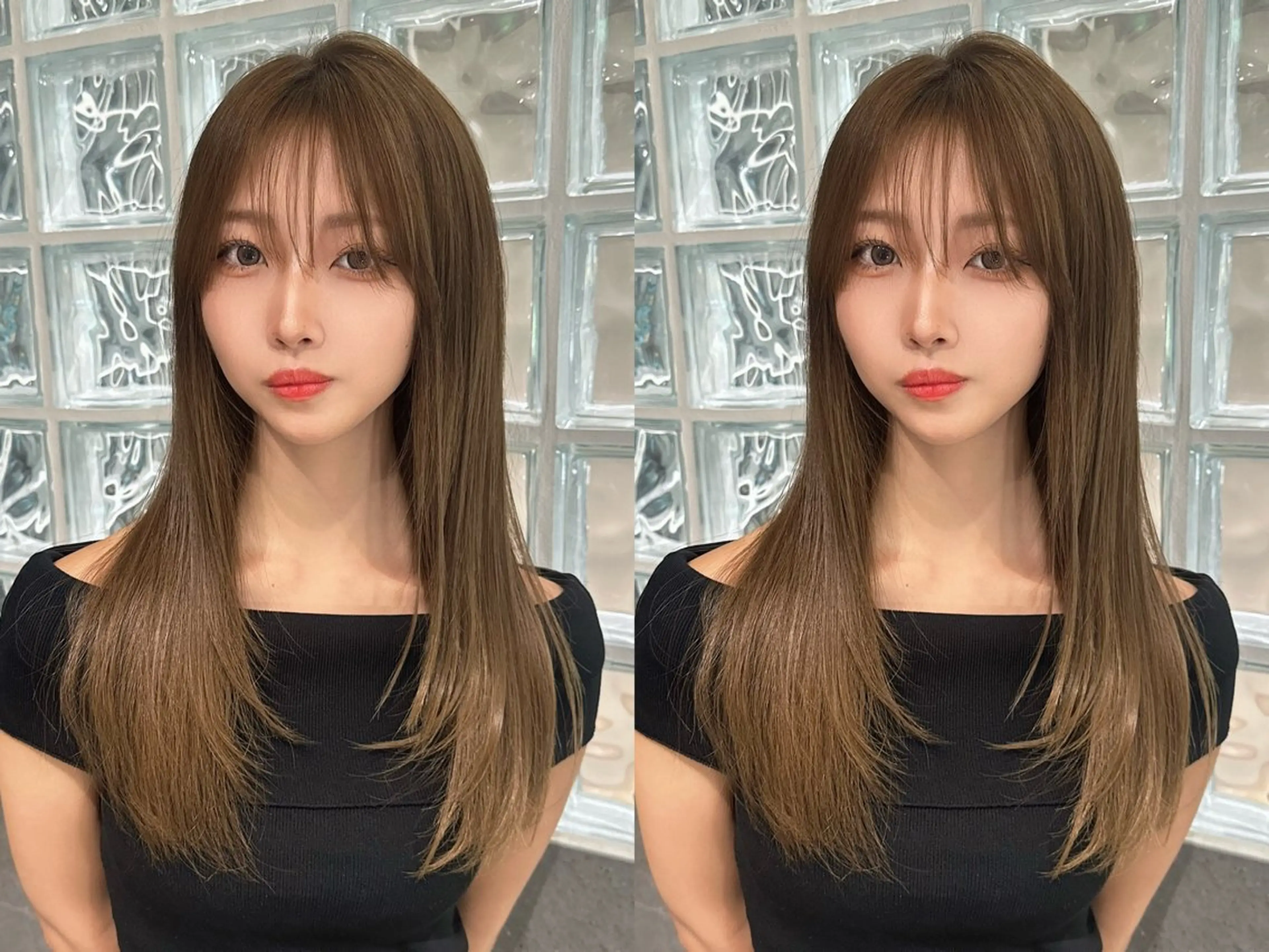 ロング カット ヘアカラー MASHU韓国ヘア/ レイヤー/透明感カラのヘアスタイル