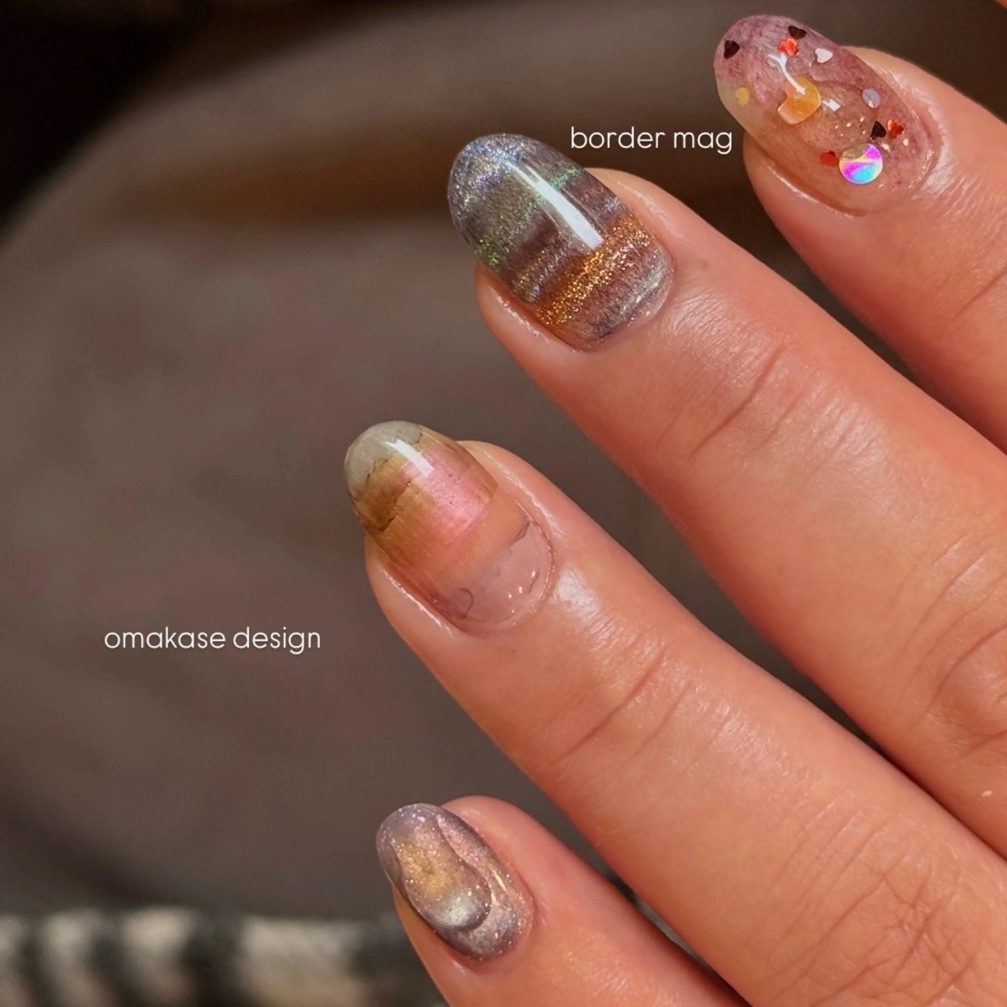 ネイル ハンドネイル なんば堀江/育爪施術 ニュアンス✻Kaphのネイルデザイン