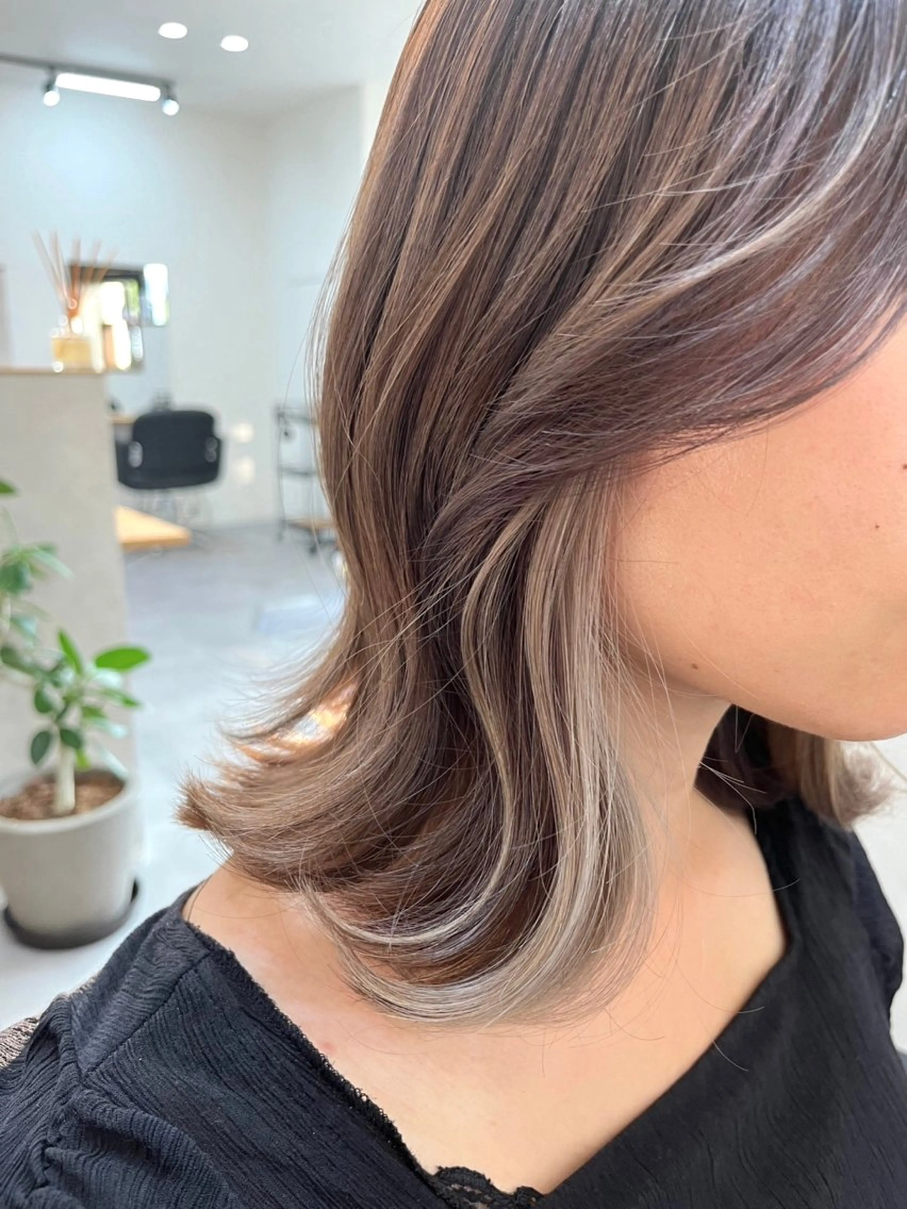 ミディアム waku 豊橋藤沢店のヘアスタイル